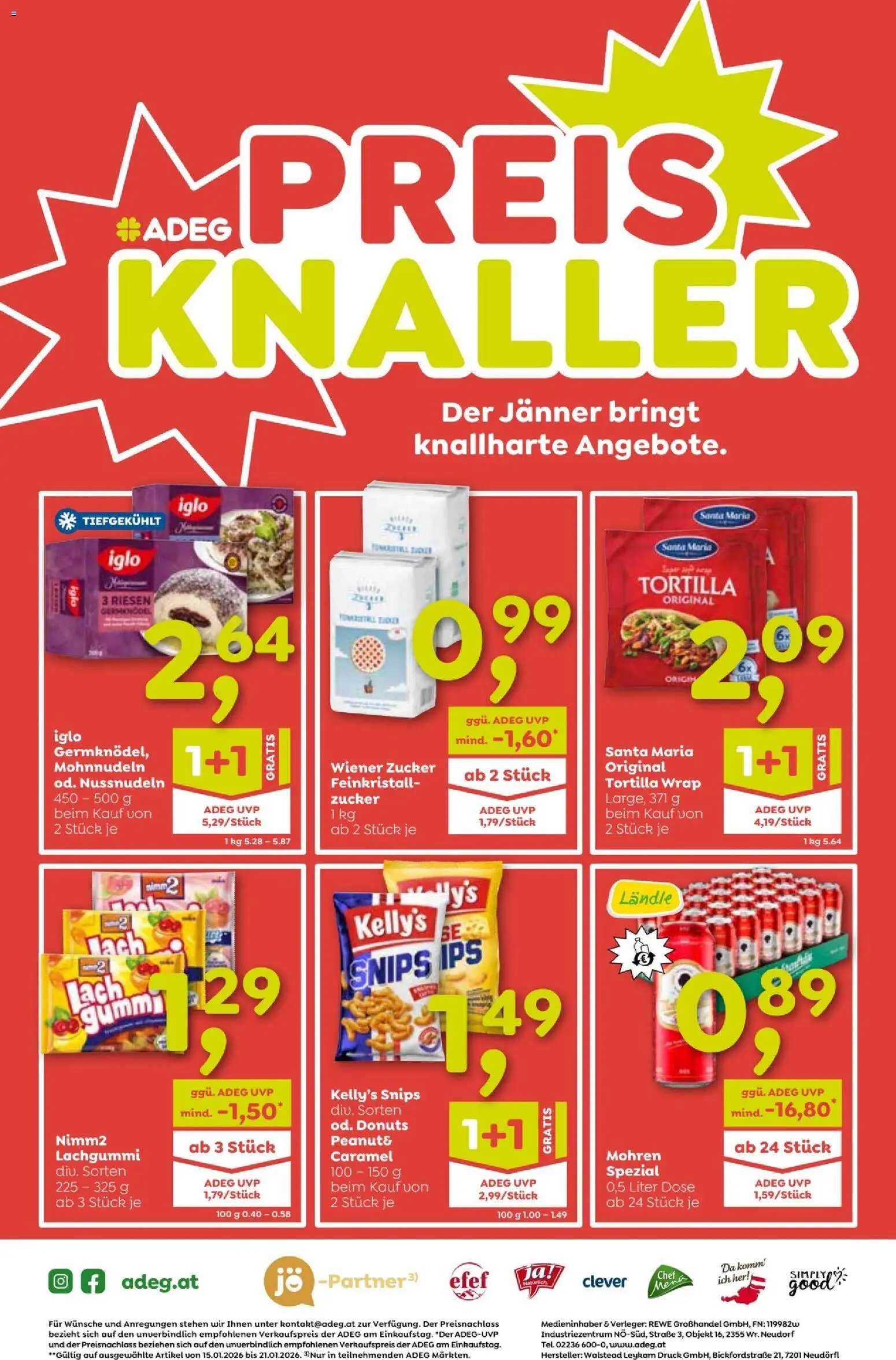 ADEG Vorarlberg gültig ab 15.01.2026 | Seite: 16 | Produkte: Zucker