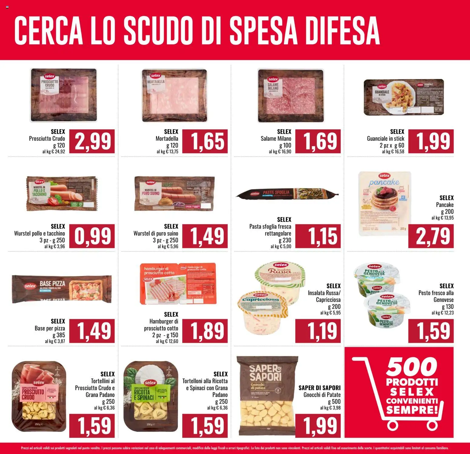 Volantino Famila del 26.02.2026 | Pagina: 6 | Prodotti: Prosciutto Cotto, Wurstel, Mortadella, Guanciale