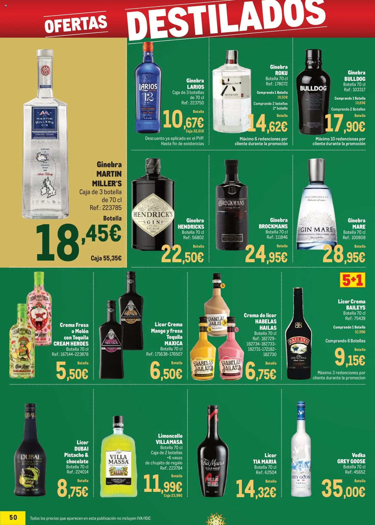 Makro - Precios Especial Cataluña │ válido desde el 09.12.2025 | Página: 50 | Productos: Licor, Vodka, Ρούτερ, Ψωμί ολικής άλεσης
