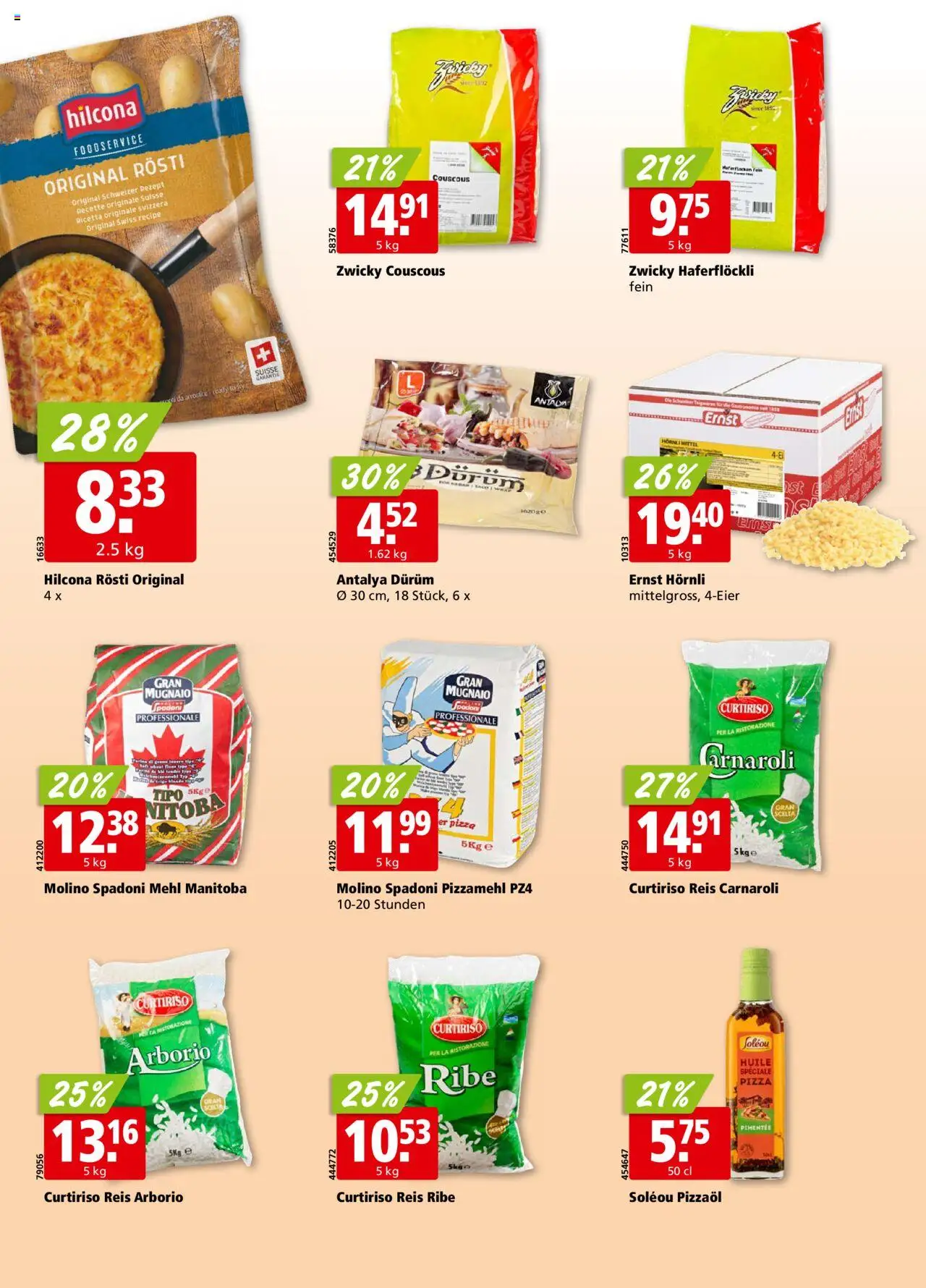 Aligro Aktionen ab 25.08.2025 | Seite: 22 | Produkte: Mehl, Teigwaren, Pizza, Reis