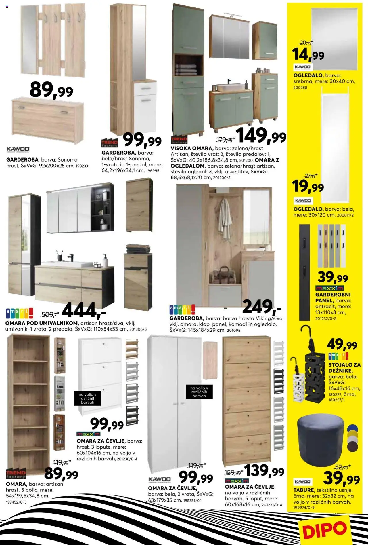 Novi Dipo katalog ponudbe – veljaven od 17.09.2025 | Stran: 11 | Izdelki: Omara, Barva
