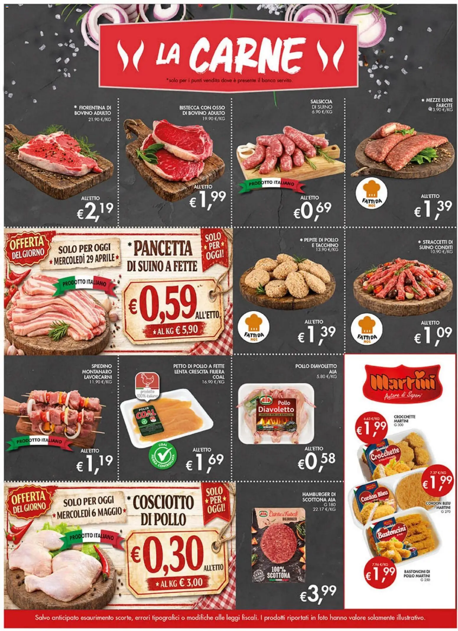 Volantino Coal del 23.04.2026 | Pagina: 5 | Prodotti: Bovino, Petto di Pollo, Suino, Salsiccia