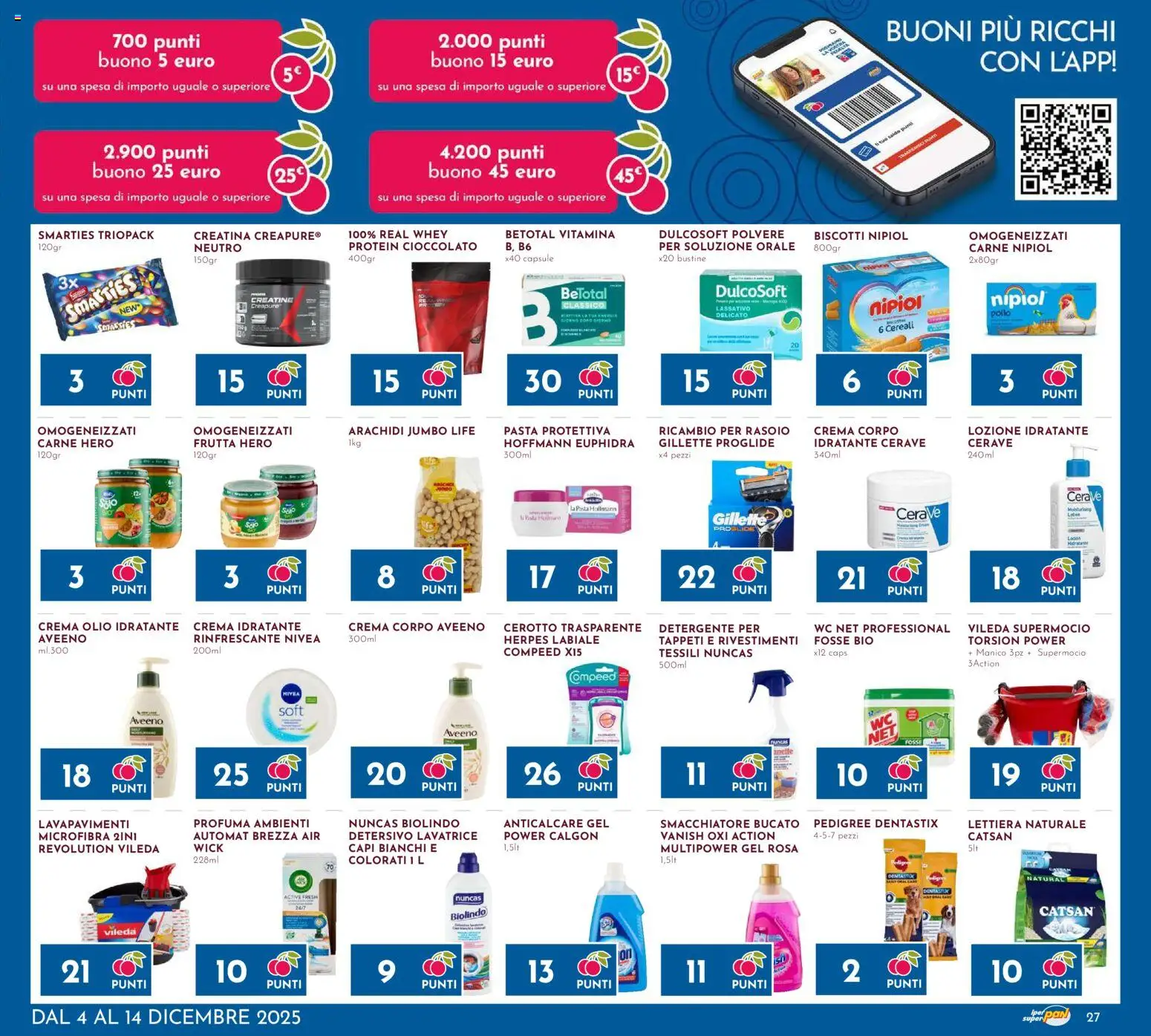Volantino Pan del 04.12.2025 | Pagina: 27 | Prodotti: Crema, Biscotti, Pasta, WC