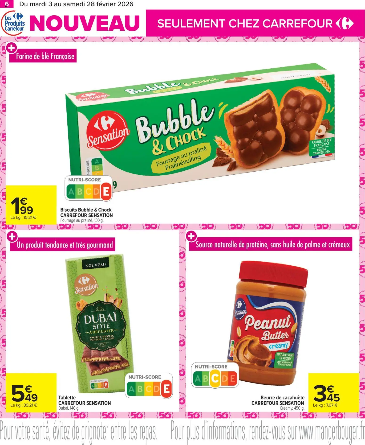 {H1} | Page: 6 | Produits: Tablette, Farine de ble, Beurre de cacahuète, Biscuits