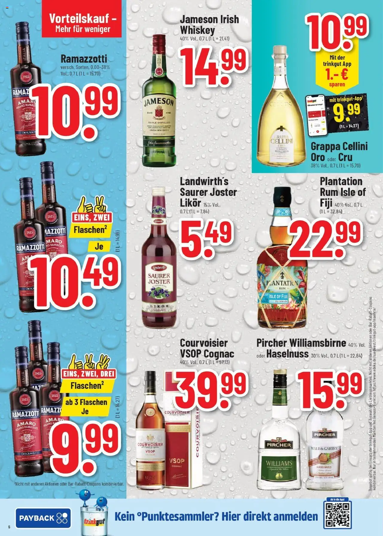 Trinkgut prospekt Großbottwar	 - gültig ab dem 06.07.2025 | Seite: 6 | Produkte: Likör, Rum, Jameson, Ramazzotti