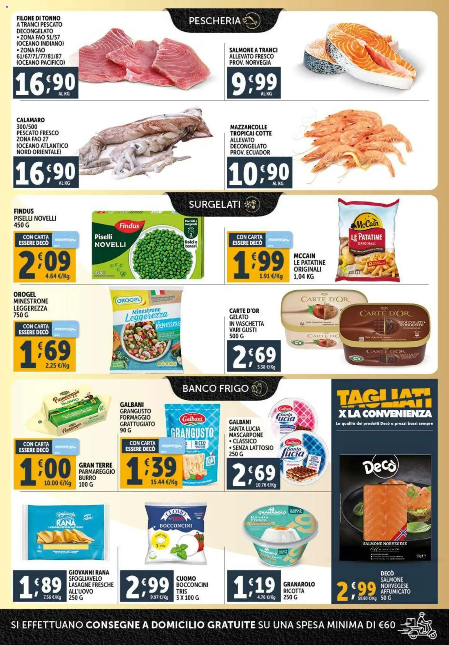 Volantino Decò del 20.11.2025 | Pagina: 3 | Prodotti: Salmone, Gelato, Formaggio, Mascarpone