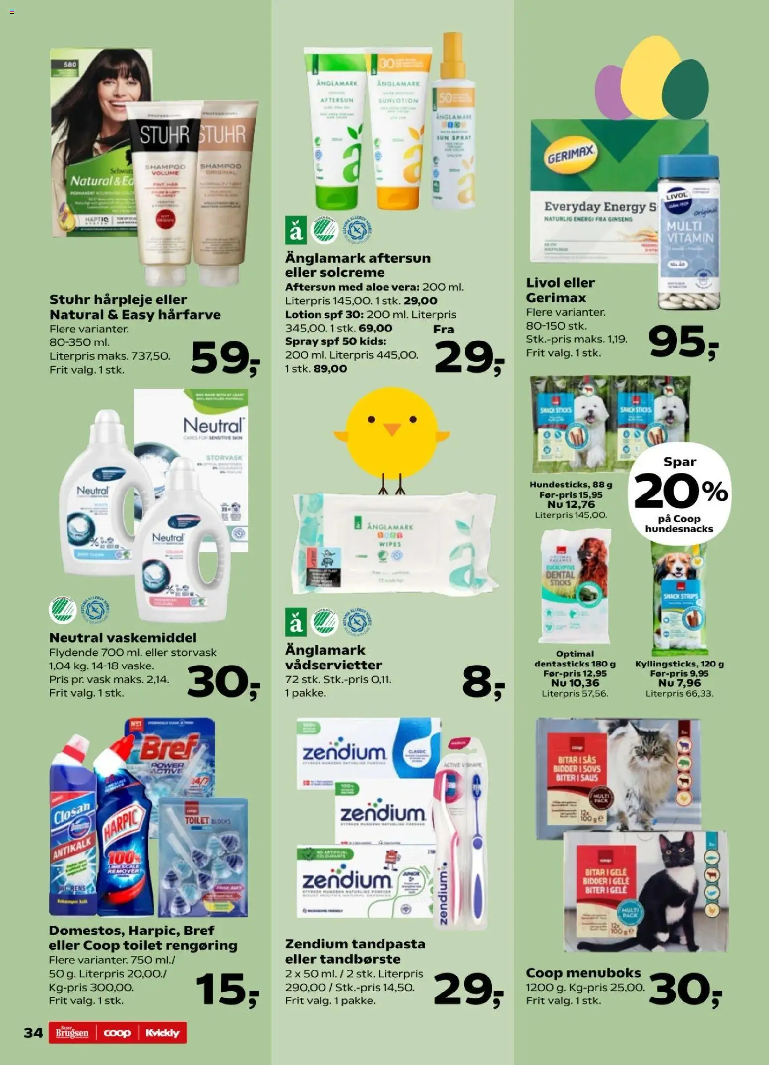 Super Brugsen tilbudsavis – gyldig fra 19.03.2026 | Side: 34 | Produkter: Shampoo, Tandpasta, Lime, Toilet