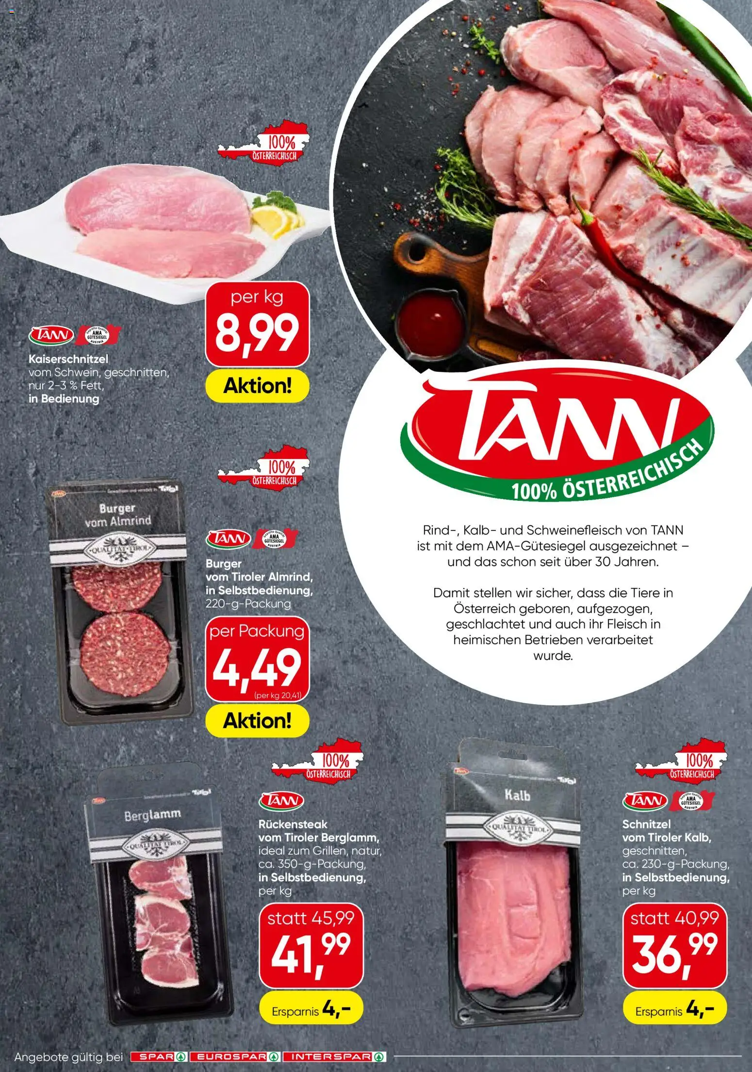 Spar TANN Einleger- Salzburg gültig ab 23.04.2026 | Seite: 3 | Produkte: Schweinefleisch