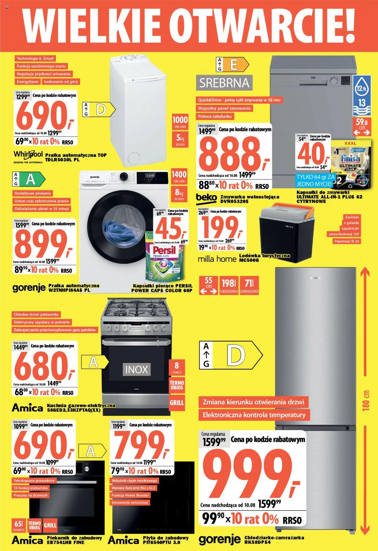 Mediaexpert Gazetka - Wielkie otwarcie Sławno, Polanowska 16 od 07.08.2025 | Strona: 7 | Produkty: Top, Persil, Zamrażarka, Piekarnik