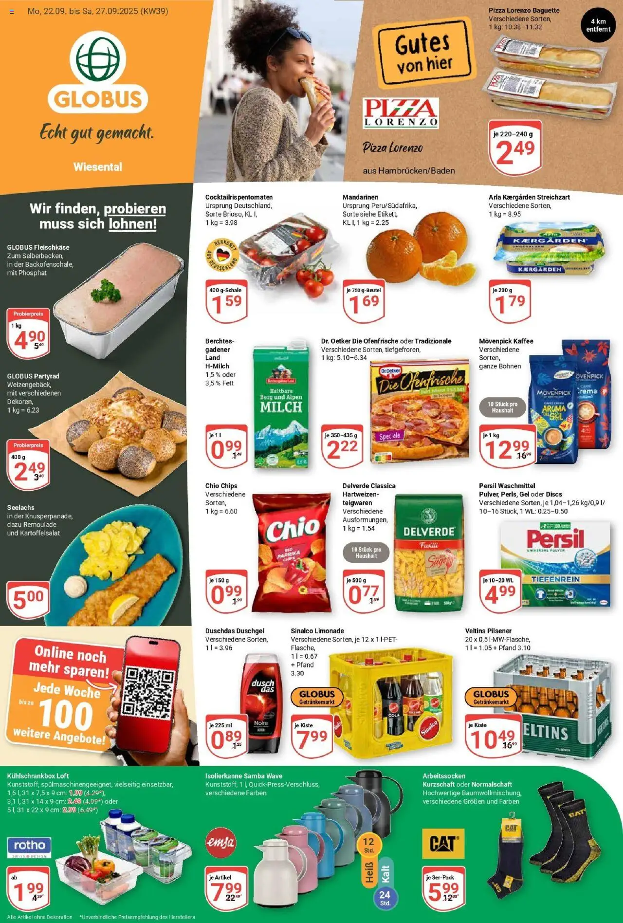 Globus prospekt Waghäusel	 – gültig ab 21.09.2025 | Seite: 1 | Produkte: Baguette, Mandarinen, Ofenfrische, Pizza