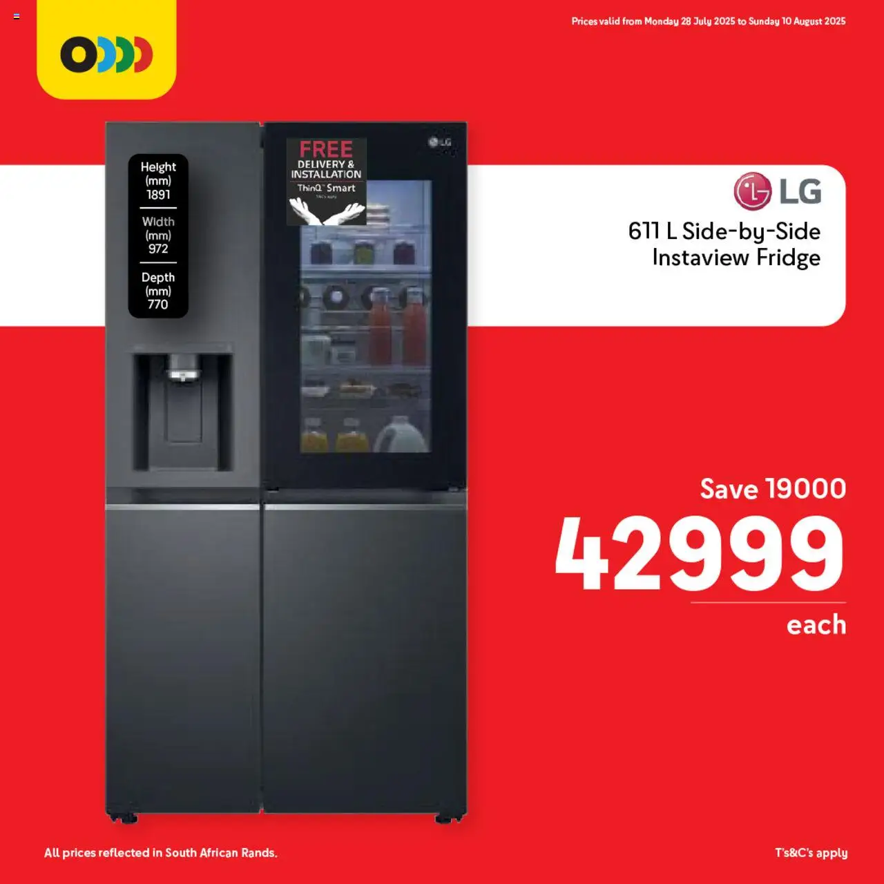 Makro Birthday Price-Drop Appliances │ valid from 28.07.2025 | Page: 6 | Products: Fridge