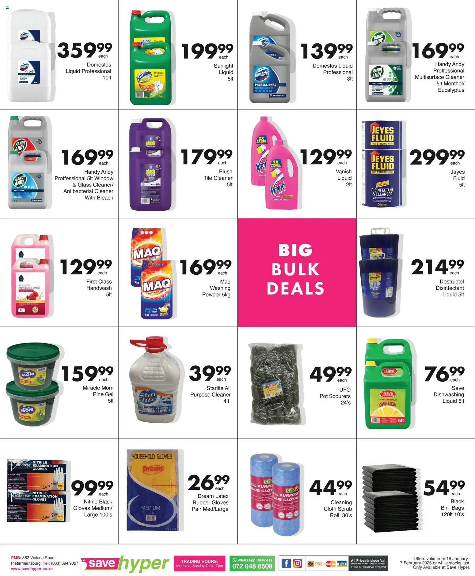 New Save catalogue – valid from 19.01.2026 | Page: 25 | Products: Gloves, Bleach, Lemon, Scrub