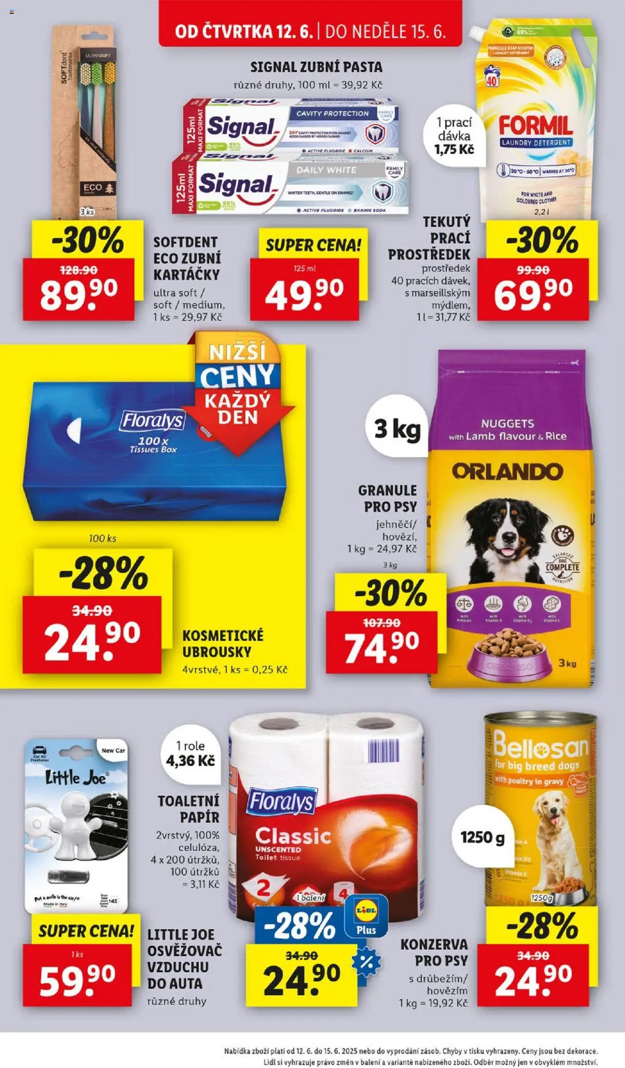Lidl leták od 12.06.2025 | Strana: 42 | Produkty: Granule, Ubrousky, Konzerva pro psy, Osvěžovač vzduchu