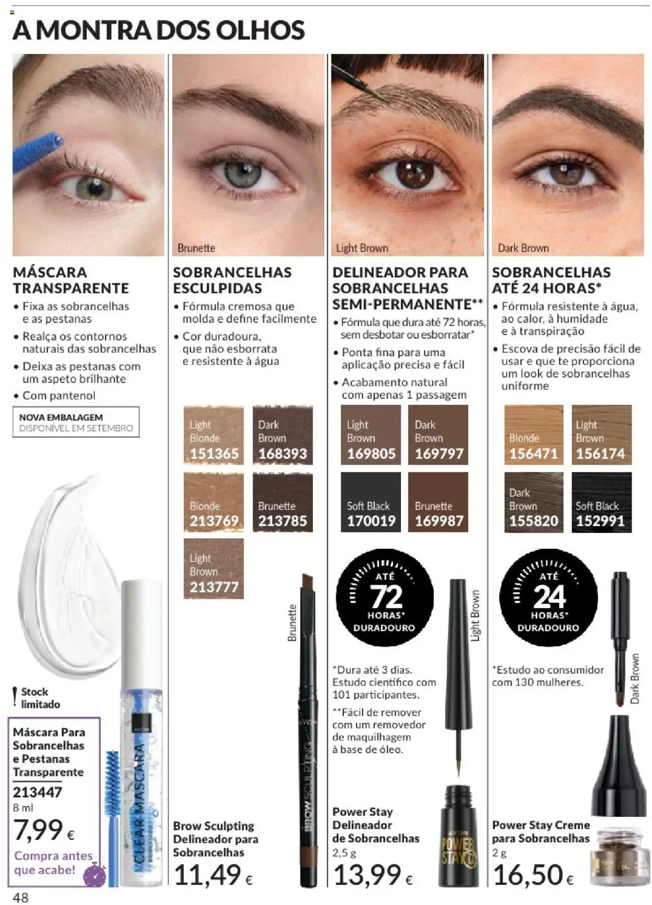 Catálogo Avon Campanha 8 │ válido de 01.08.2025 | Página: 48 | Produtos: Agua, Delineador, Maquilhagem, Creme