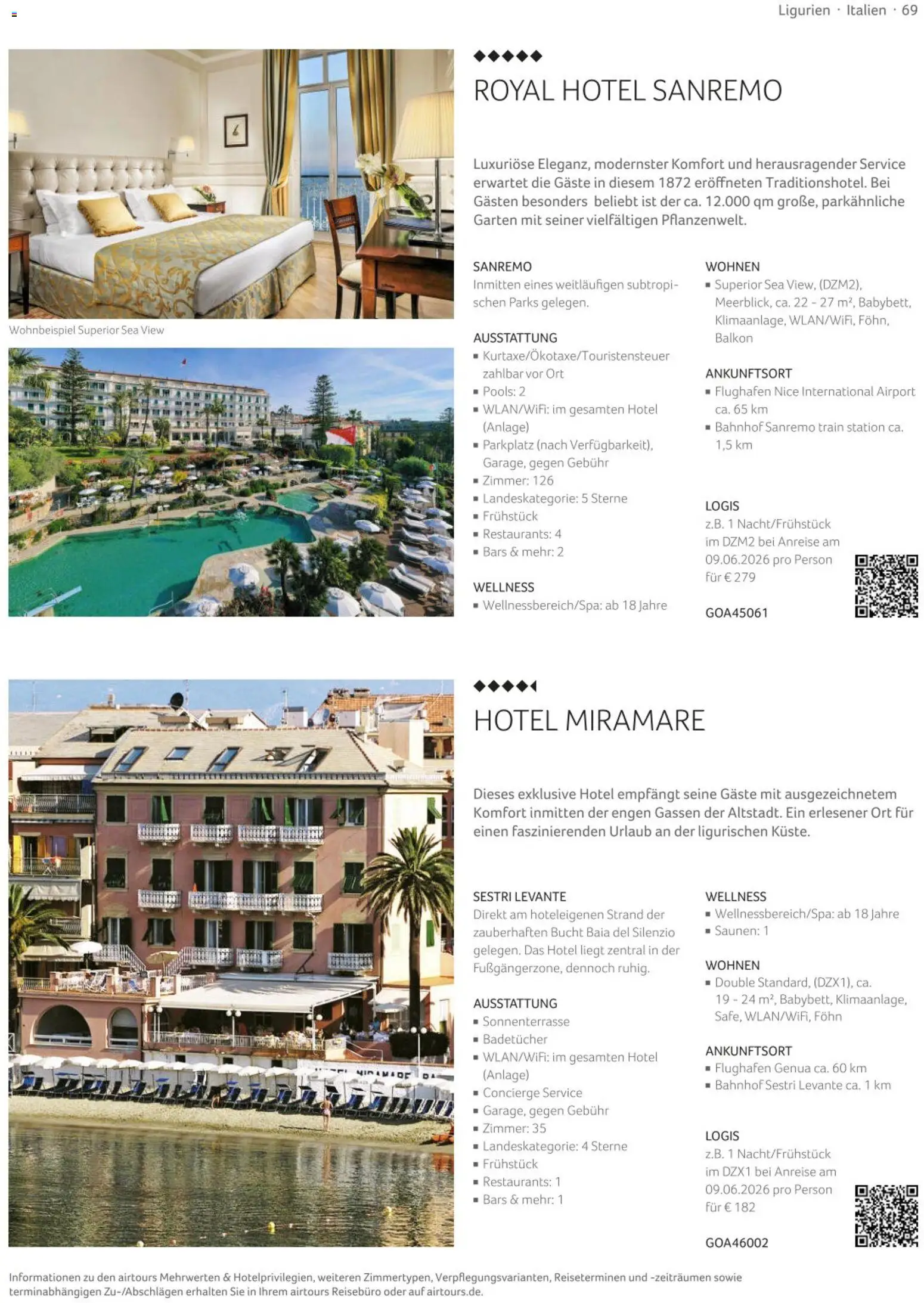 TUI airtours Katalog  Europareisen 2025/26 – gültig ab 01.11.2025 | Seite: 69 | Produkte: Föhn