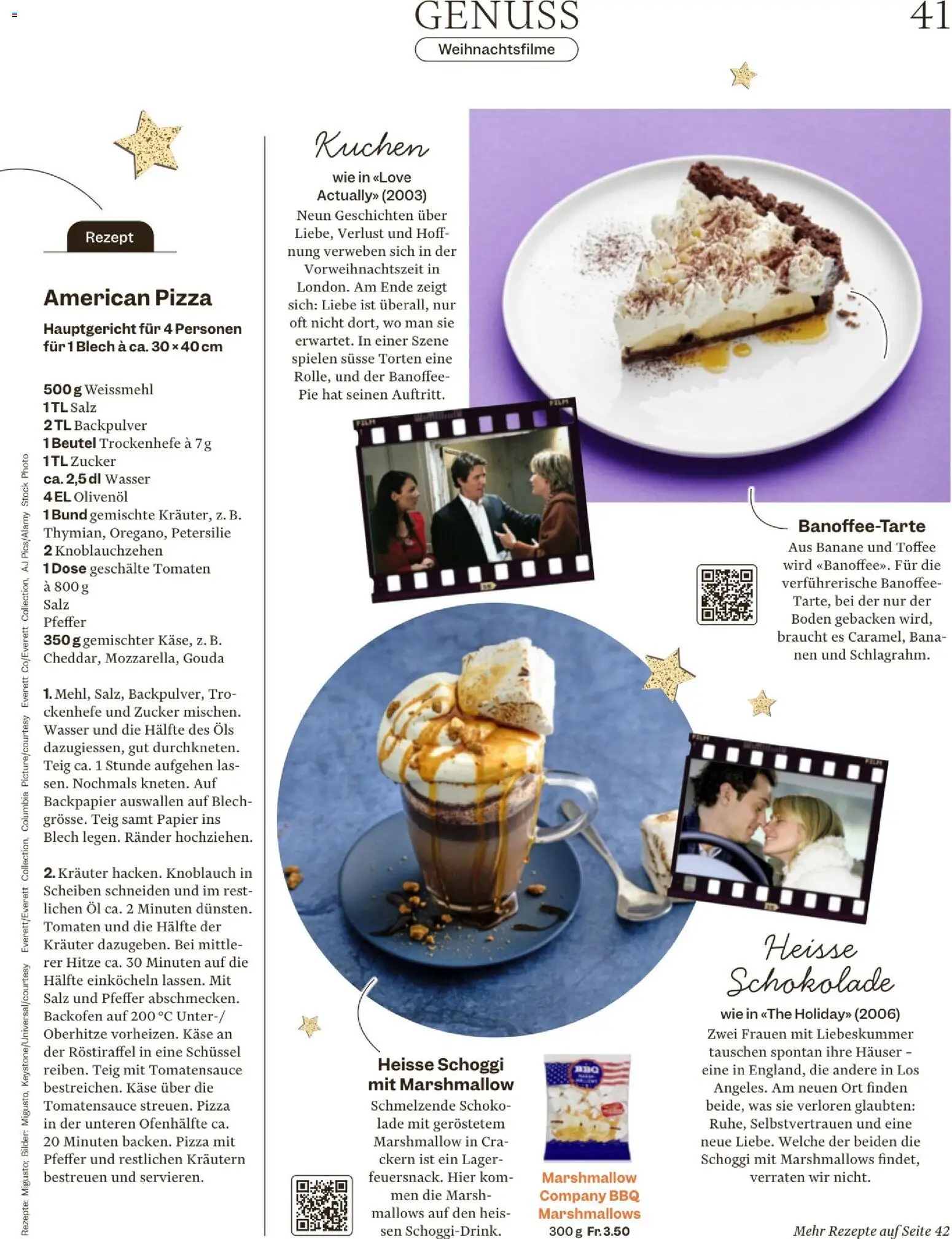 Migros Magazin – gültig ab 24.11.2025 | Seite: 41 | Produkte: Pizza, Tomaten, Bananen, Backofen