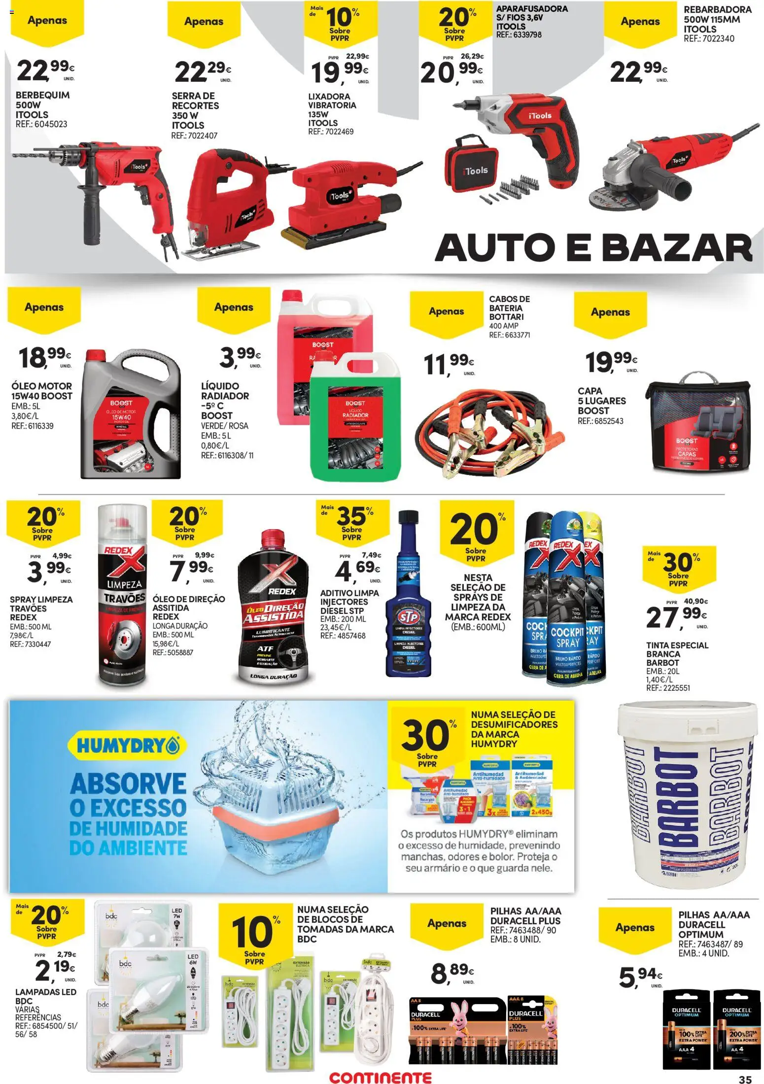 Continente - Açores │ válido de 30.10.2025 | Página: 35 | Produtos: Armário, Tinta, Lâmpadas, Cera de abelha