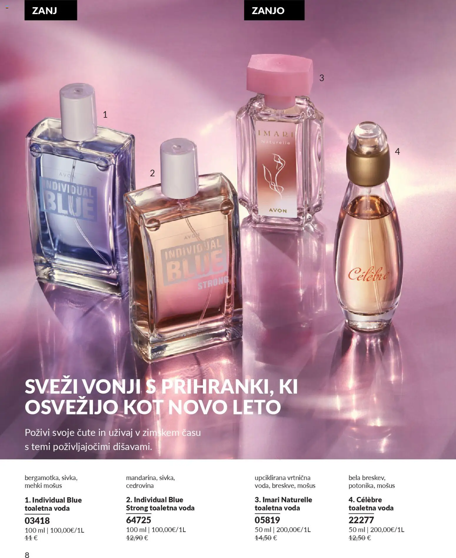 Novi Avon katalog ponudbe – veljaven od 29.12.2025 | Stran: 8 | Izdelki: Voda, Toaletna voda