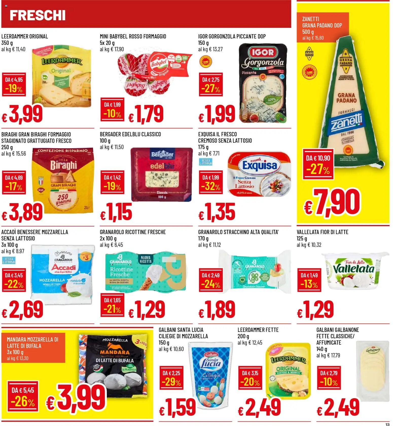 Volantino Famila del 12.03.2026 | Pagina: 13 | Prodotti: Mozzarella, Stracchino, Ricotta, Gorgonzola