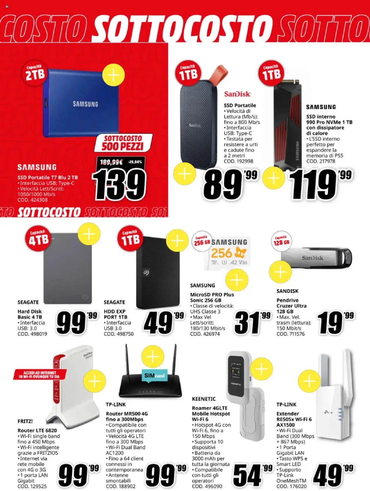 Volantino Media World del 03.10.2025 | Pagina: 14 | Prodotti: Router, Mobile, USB, Samsung