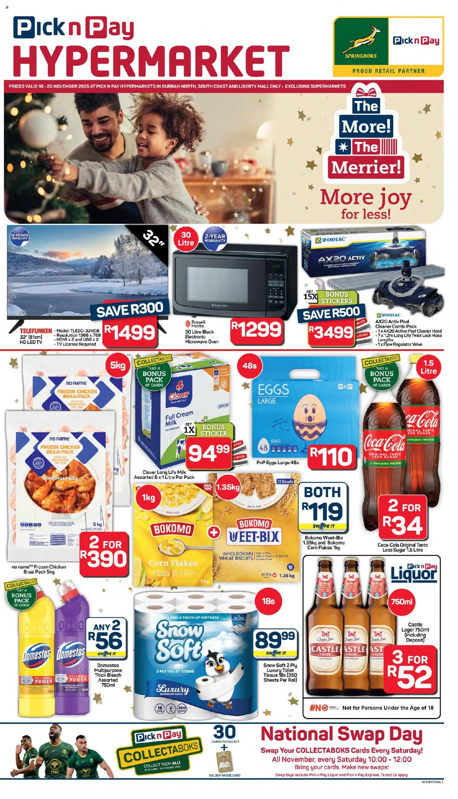 New Pick n Pay catalogue – valid from 10.11.2025 | Page: 1 | Products: Microwave oven, Eggs, Chicken, Valve