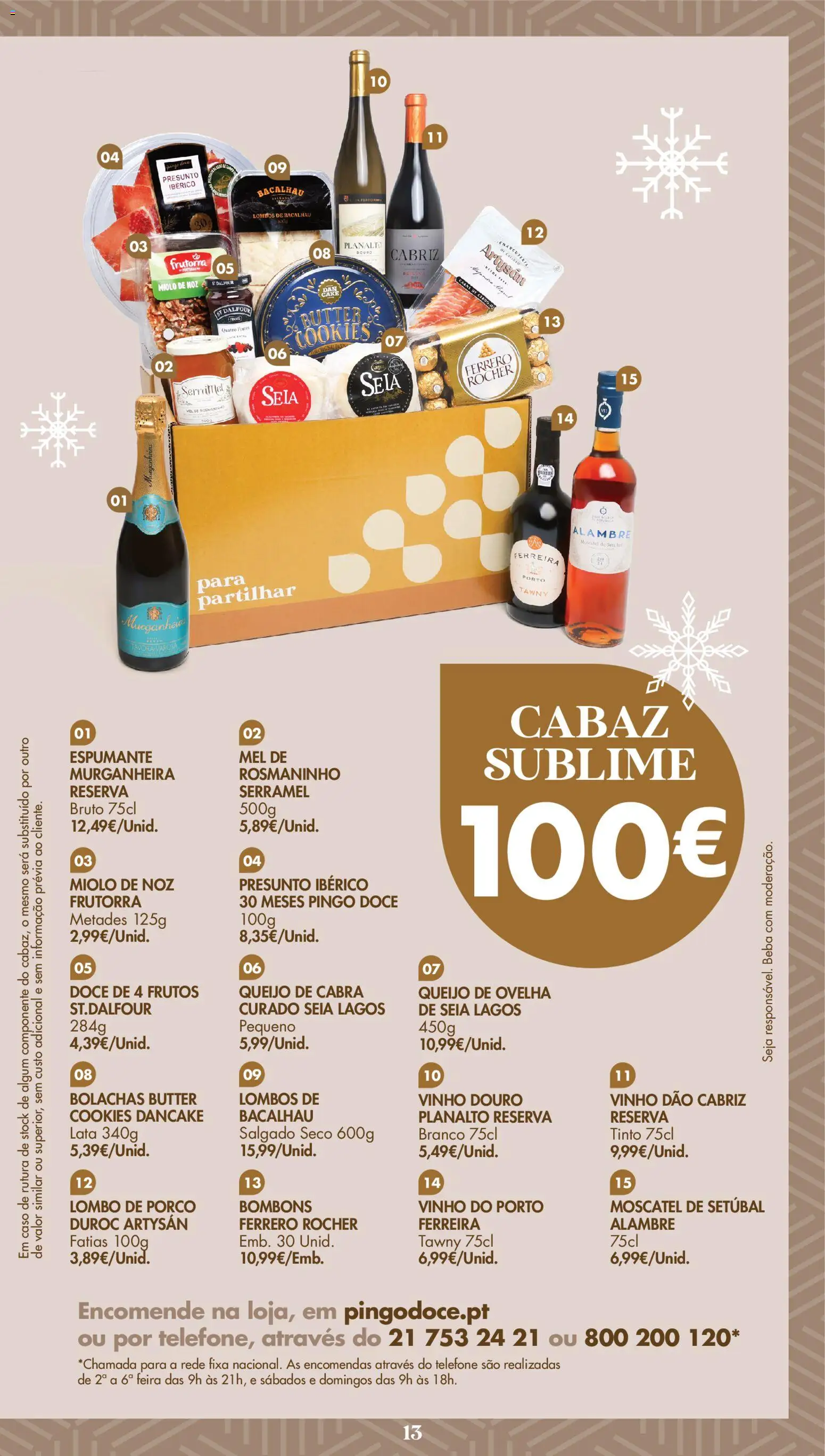 Pingo Doce folheto │ válido de 03.11.2025 | Página: 13 | Produtos: Telefone, Bacalhau, Lombo, Mel