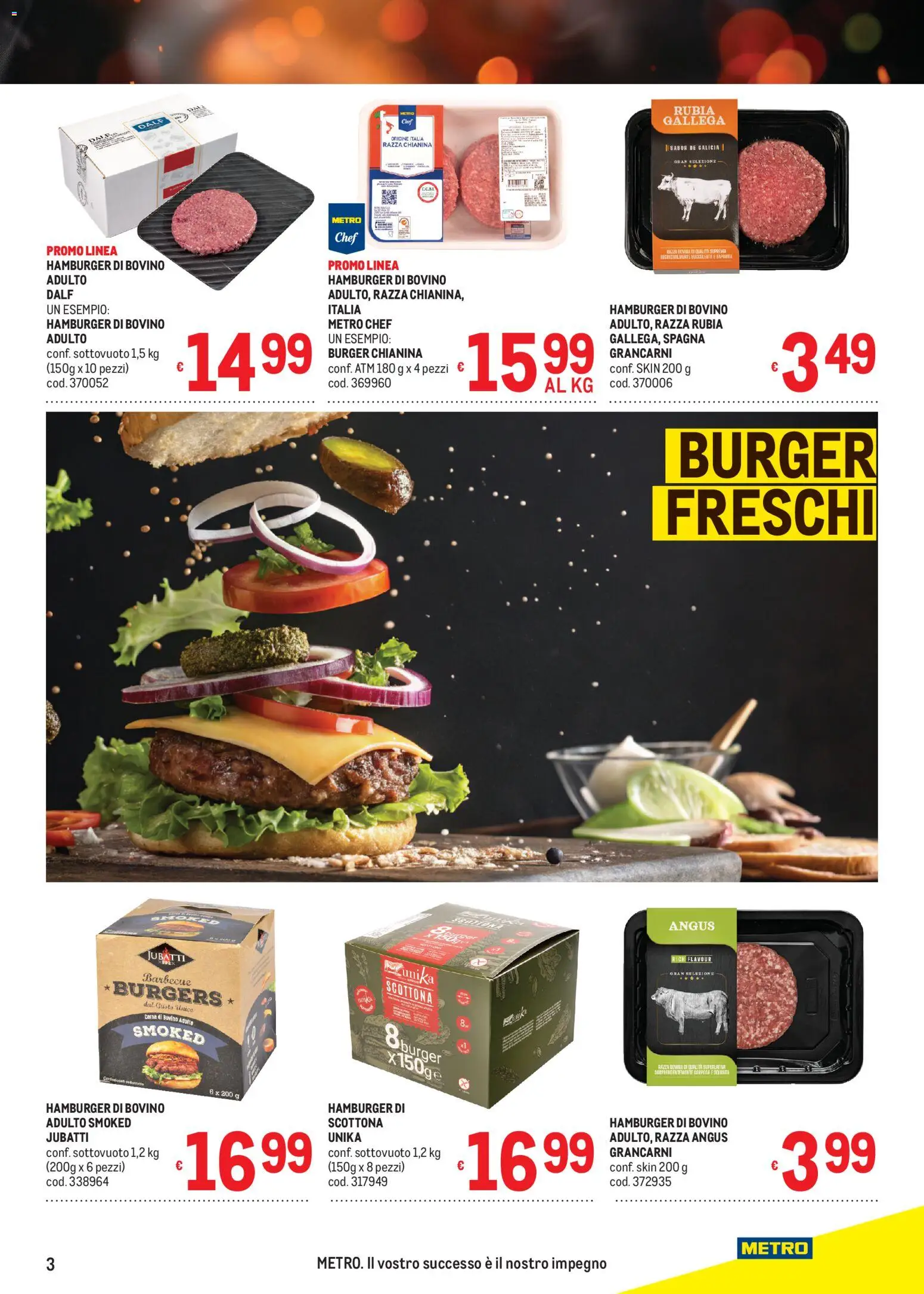 Volantino Metro del 02.04.2026 | Pagina: 3 | Prodotti: Bovino, Barbecue, Hamburger