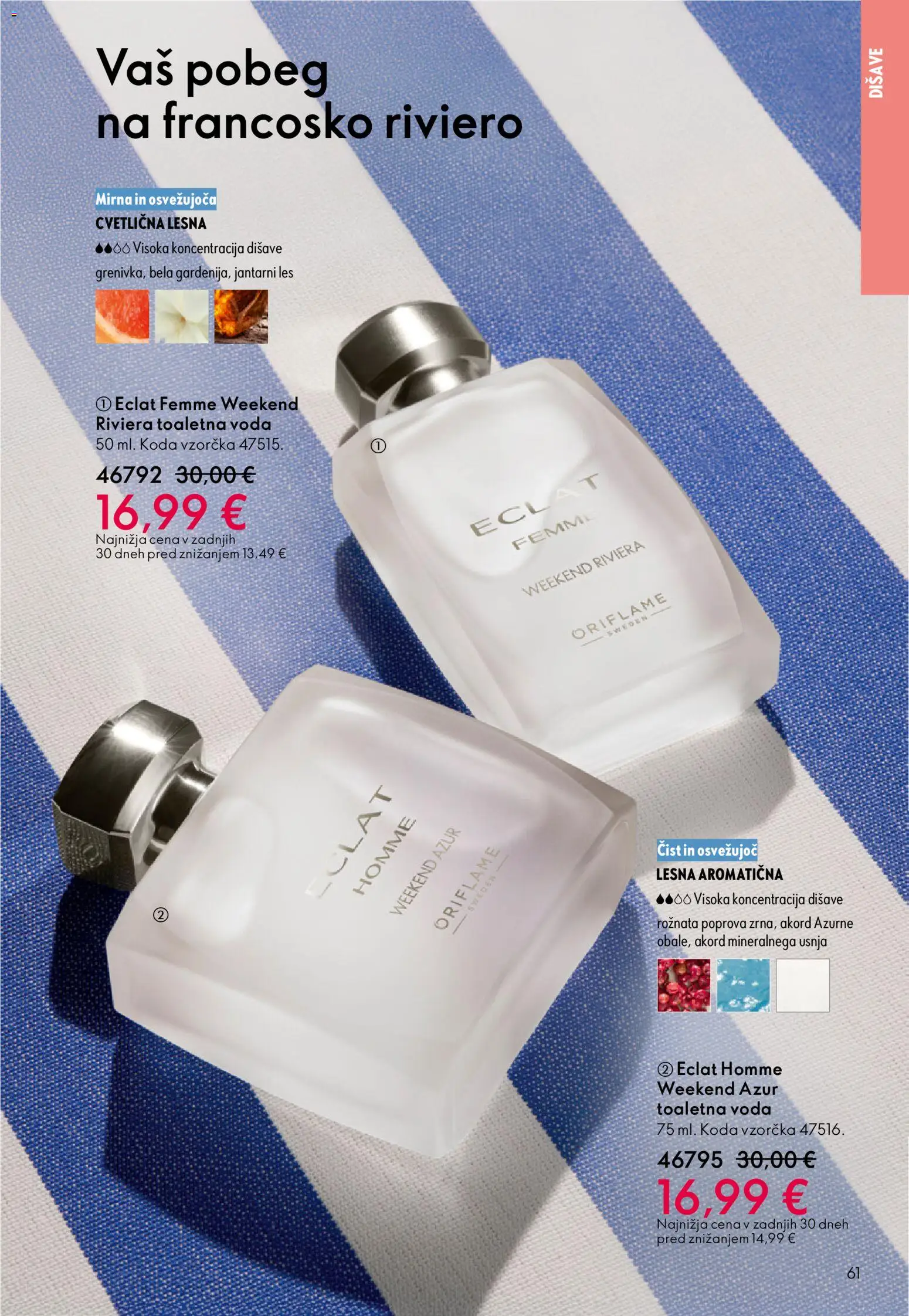 Novi Oriflame katalog ponudbe – veljaven od 19.11.2025 | Stran: 61 | Izdelki: Voda, Toaletna voda