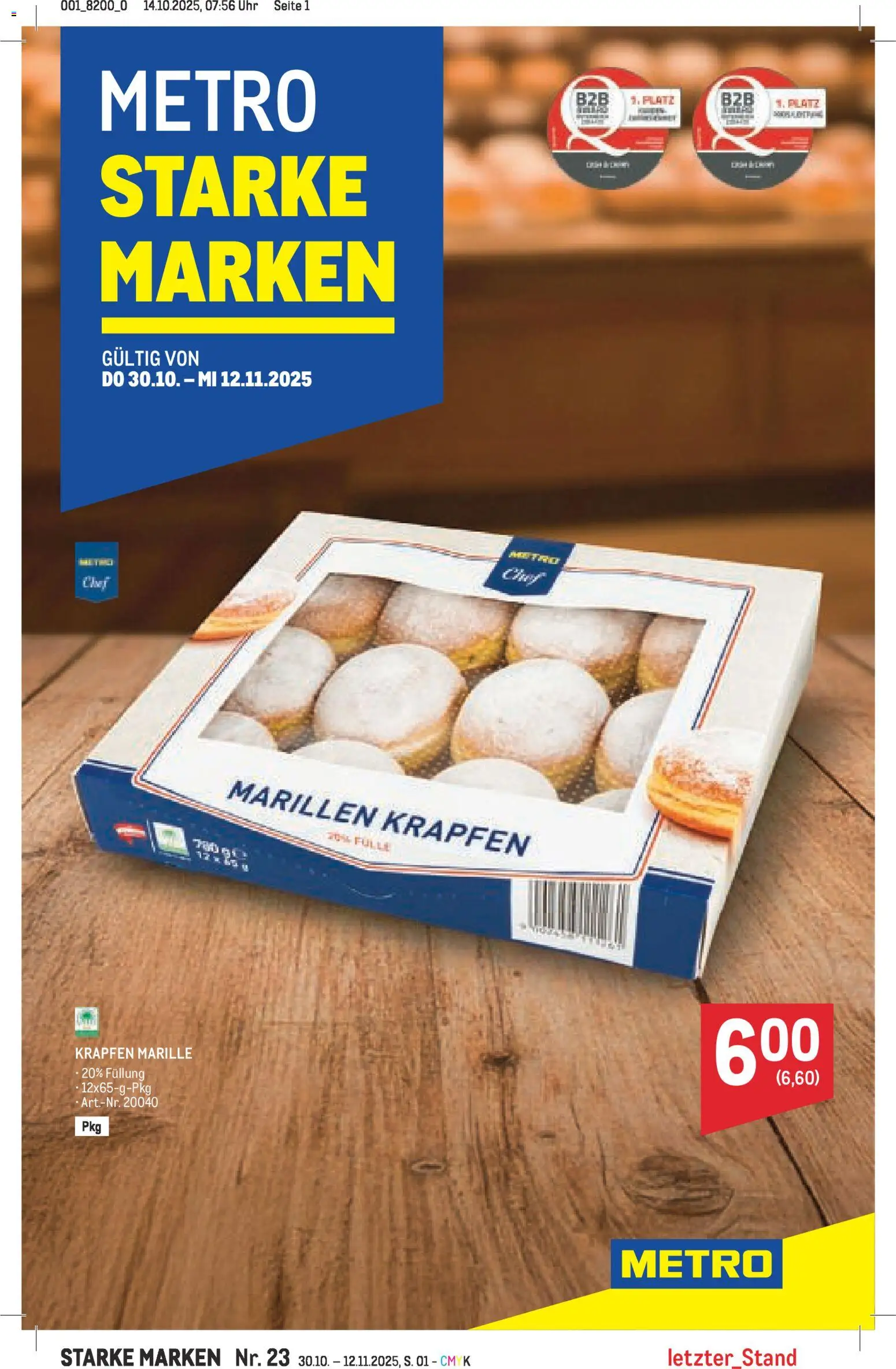 Metro Starke Marken gültig ab 30.10.2025 | Seite: 1 | Produkte: Uhr