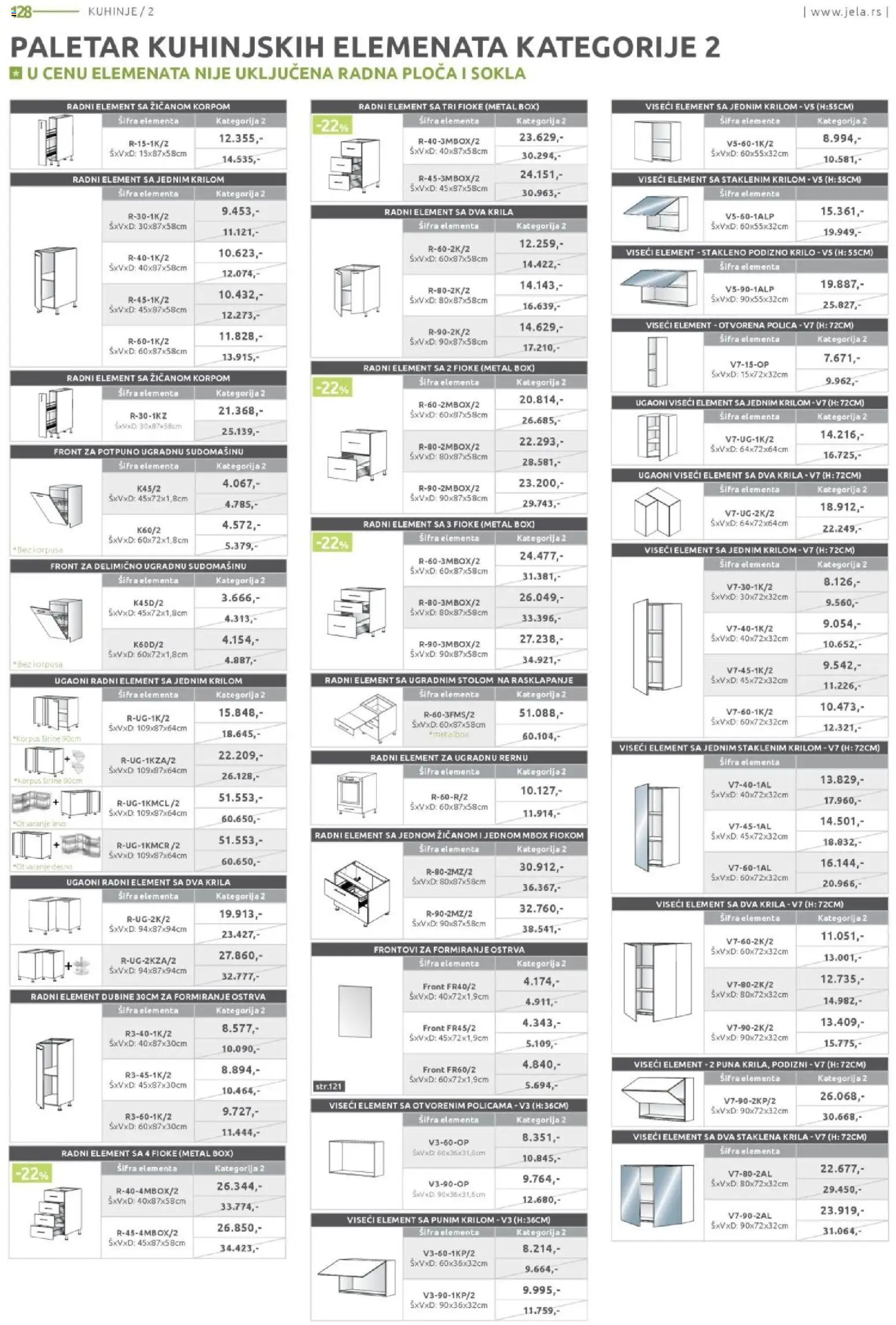 Jela katalog - važi od 09.03.2026 | Strana: 128 | Proizvode: Polica, Radna ploča