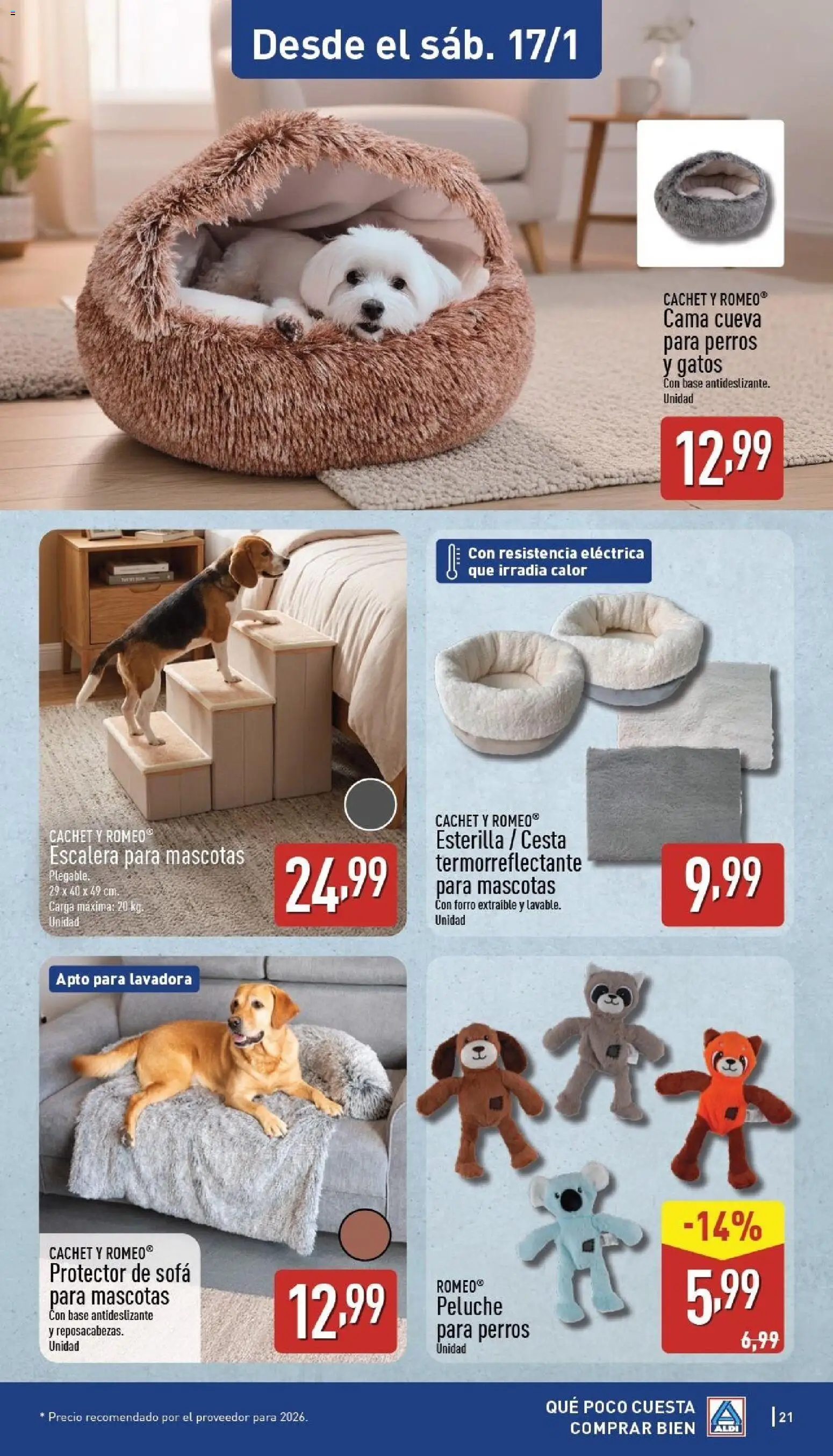 Aldi folleto Península │ válido desde el 12.01.2026 | Página: 21 | Productos: Lavadora, Cama, Sofá, Cesta