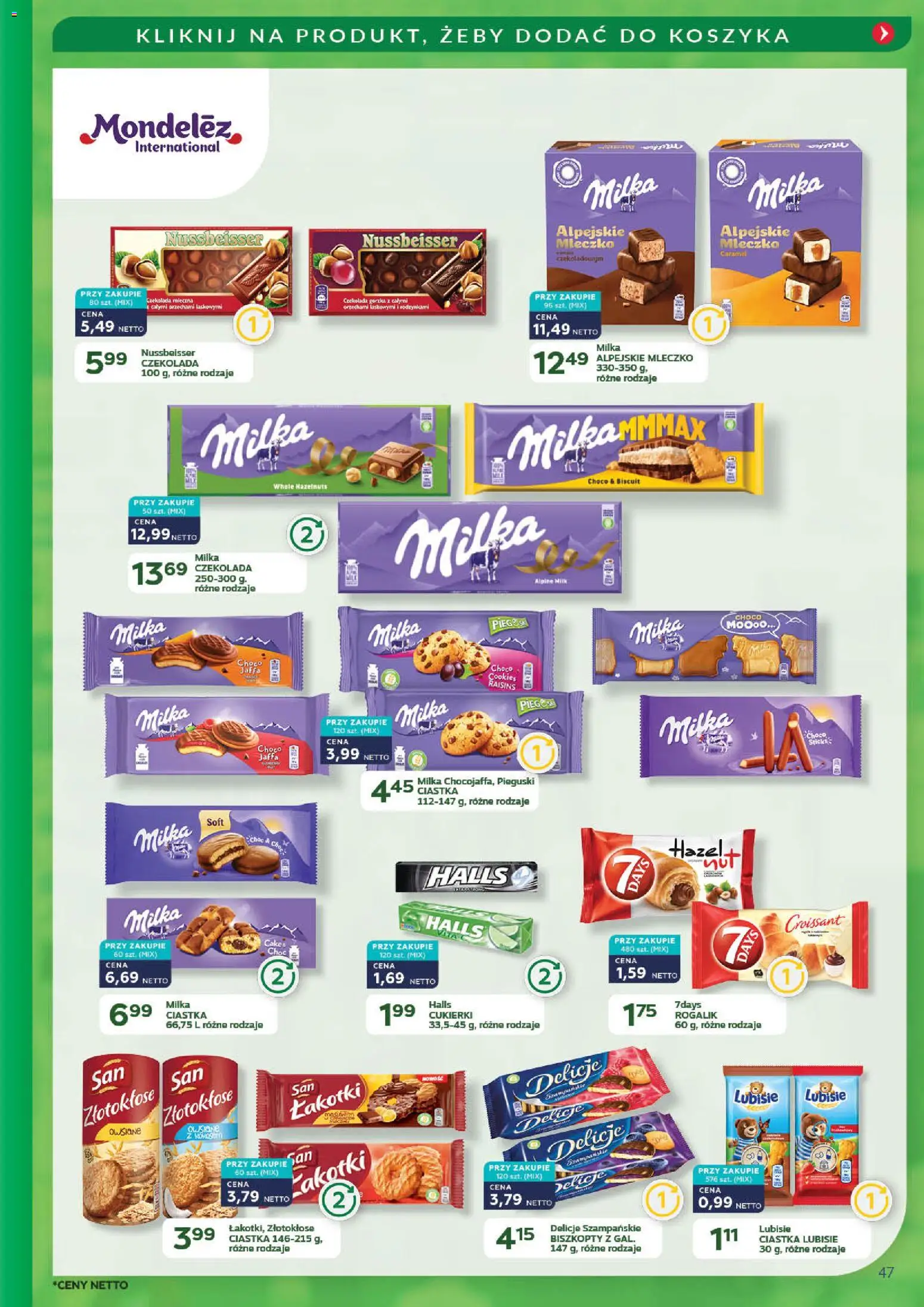 Eurocash Gazetka - Promocje na okrągło od 03.11.2025 | Strona: 47 | Produkty: Czekolada gorzka, Milka, Czekolada, Ciastka