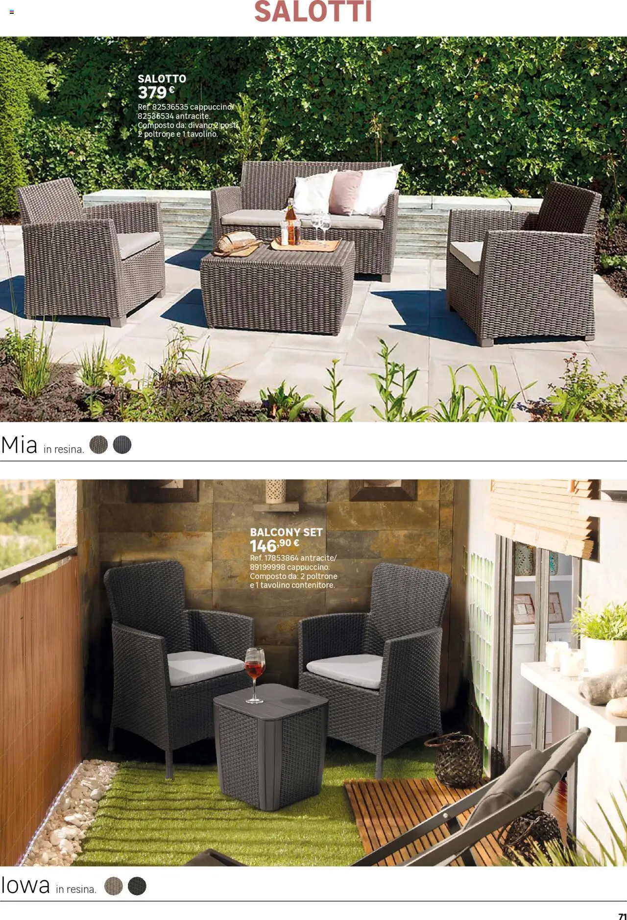 Volantino Leroy Merlin del 02.06.2025 | Pagina: 71 | Prodotti: Tavolino, Divano