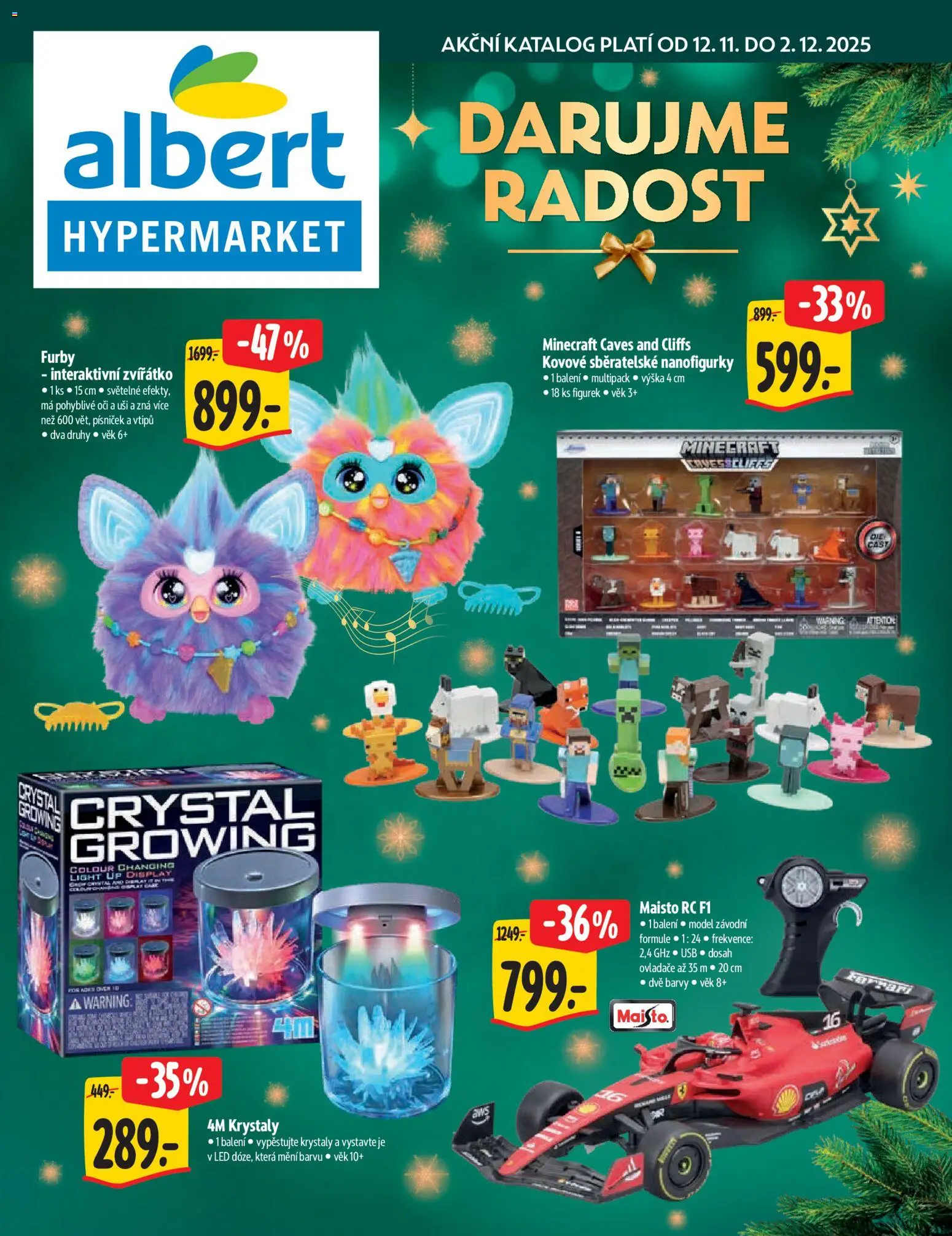 Albert katalog - Hypermarket - Vánoce od 12.11.2025 | Strana: 1 | Produkty: USB, Barvy, LED