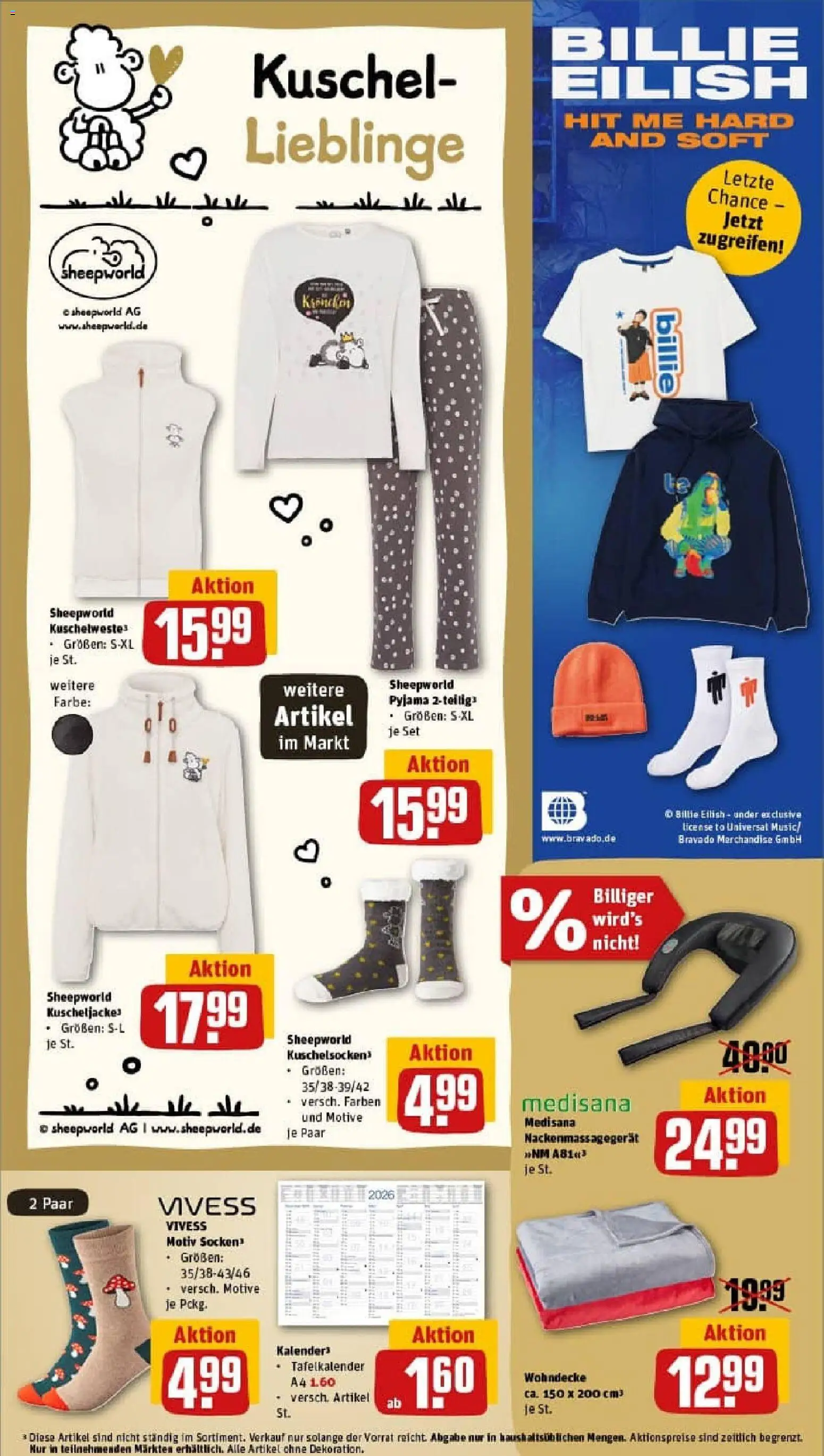 Rewe prospekt Büren / Steinhausen	 – gültig ab 26.10.2025 | Seite: 31 | Produkte: Socken, Pyjama
