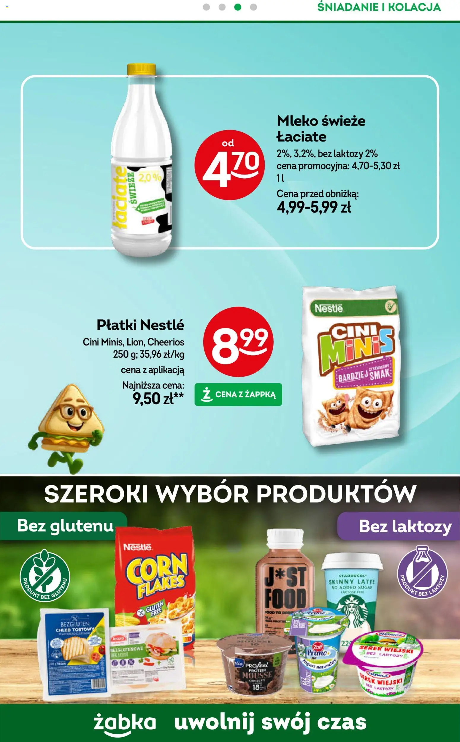 Żabka Gazetka - Codzienne produkty od 19.11.2025 | Strona: 13 | Produkty: Bez laktozy, Chleb tostowy, Serek wiejski bez laktozy, Płatki
