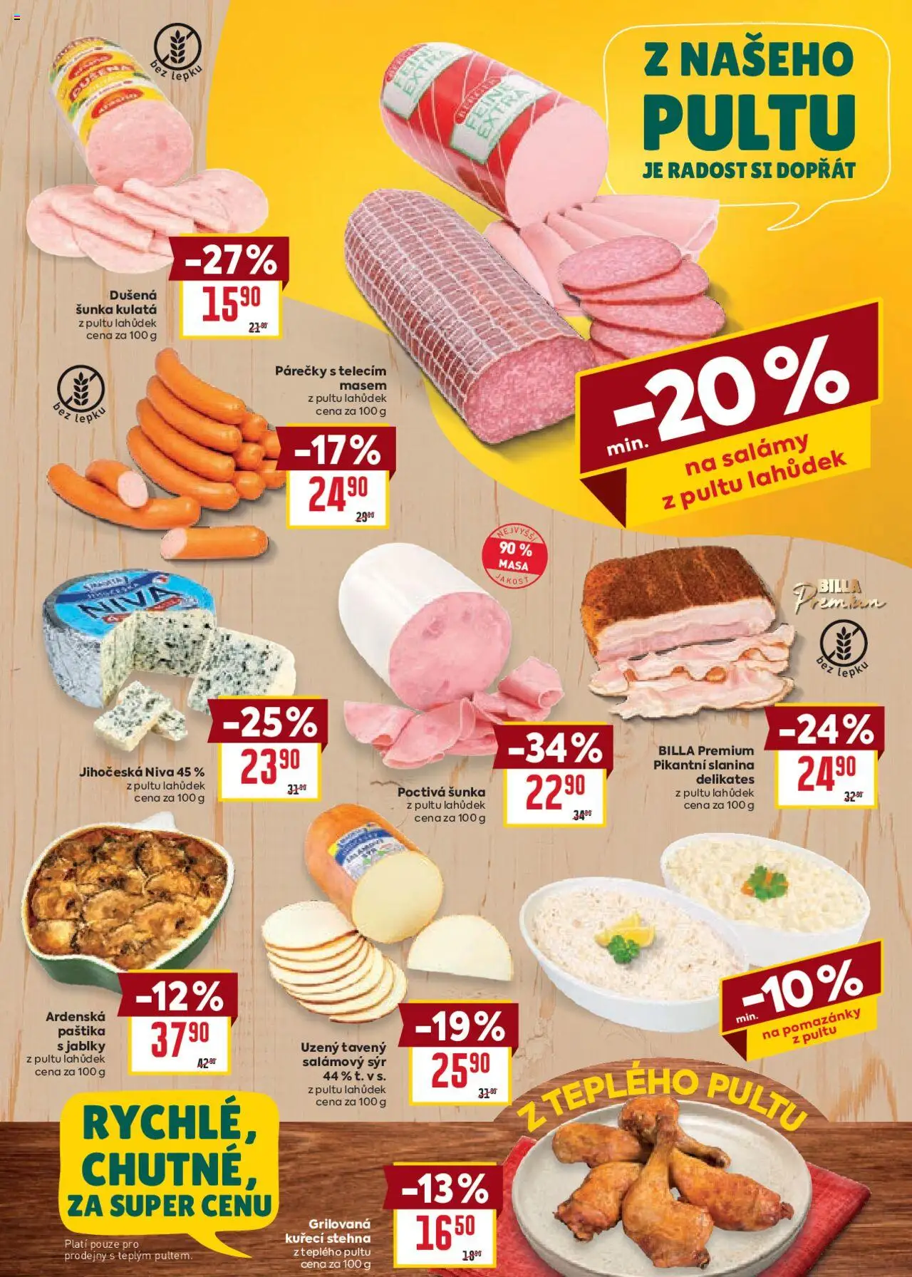 Billa Velký leták od 08.10.2025 | Strana: 11 | Produkty: Pomazánky, Šunka, Niva, Paštika