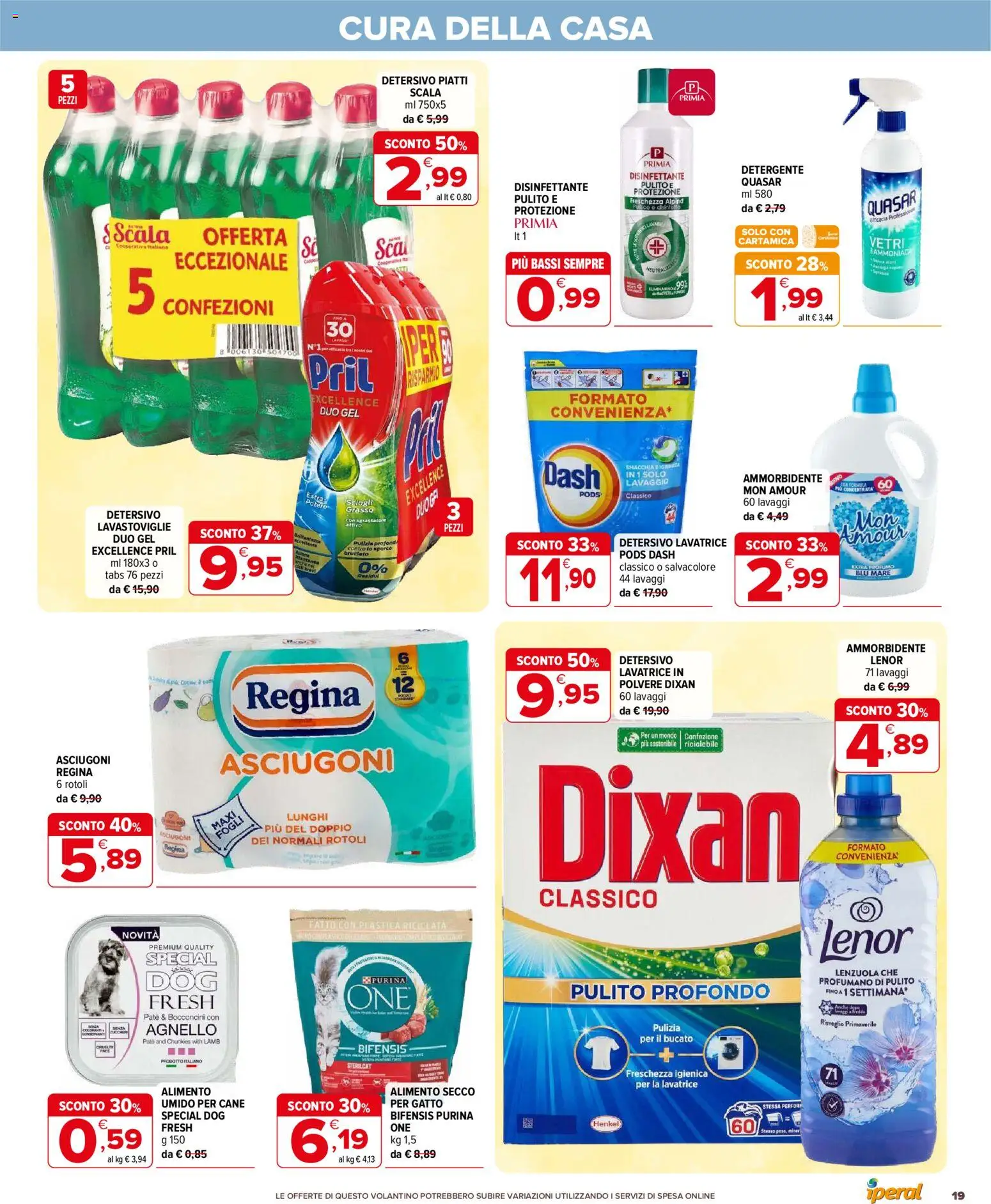 Volantino Iperal del 18.02.2026 | Pagina: 19 | Prodotti: Sgrassatore, Lavastoviglie, Scala, Agnello