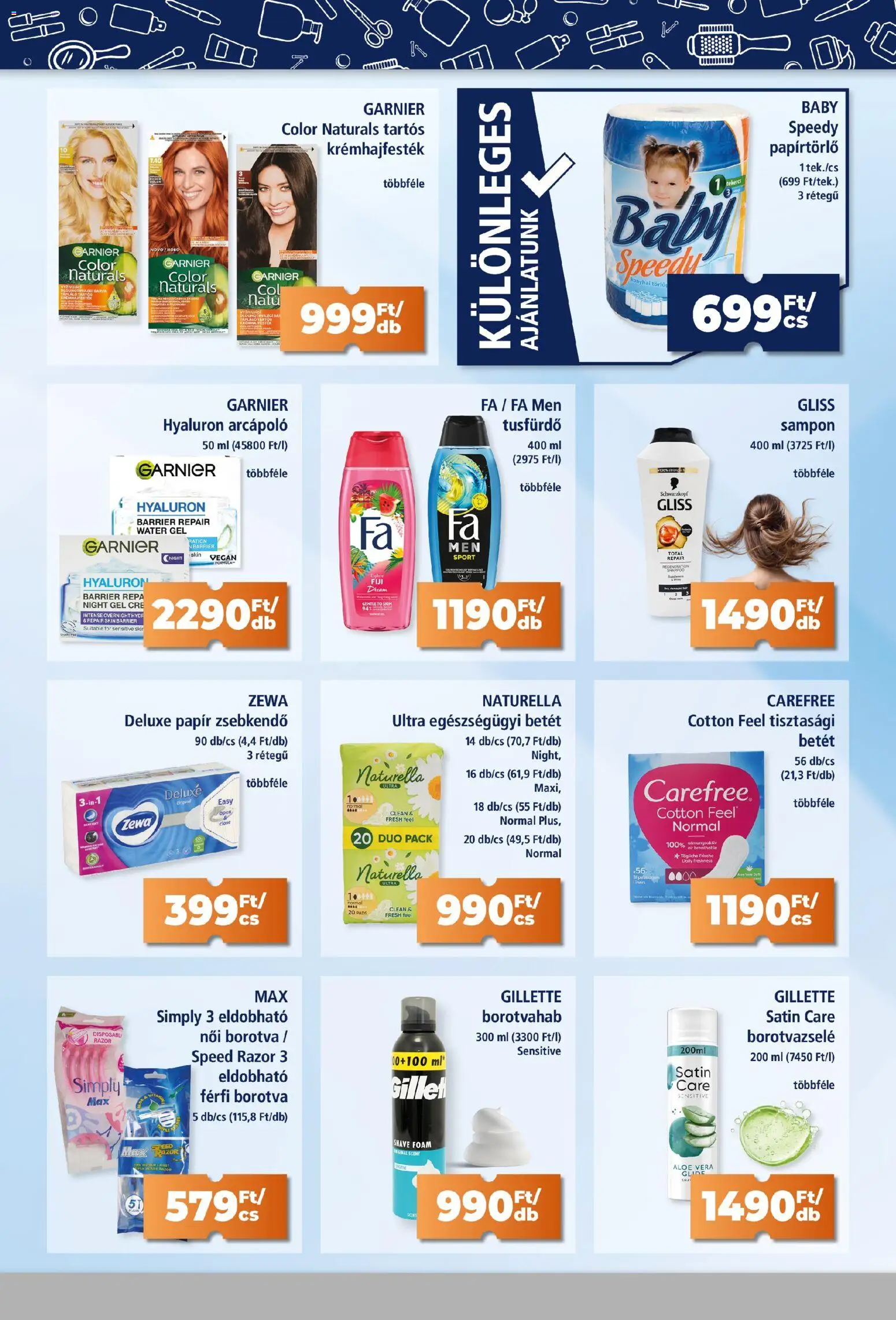 Goods Market akciós ujság - amely érvényes a következő dátumtól: 19.02.2026 | Oldal: 3 | Termékek: Papírtörlő, Sampon, Borotvahab, Tusfürdő