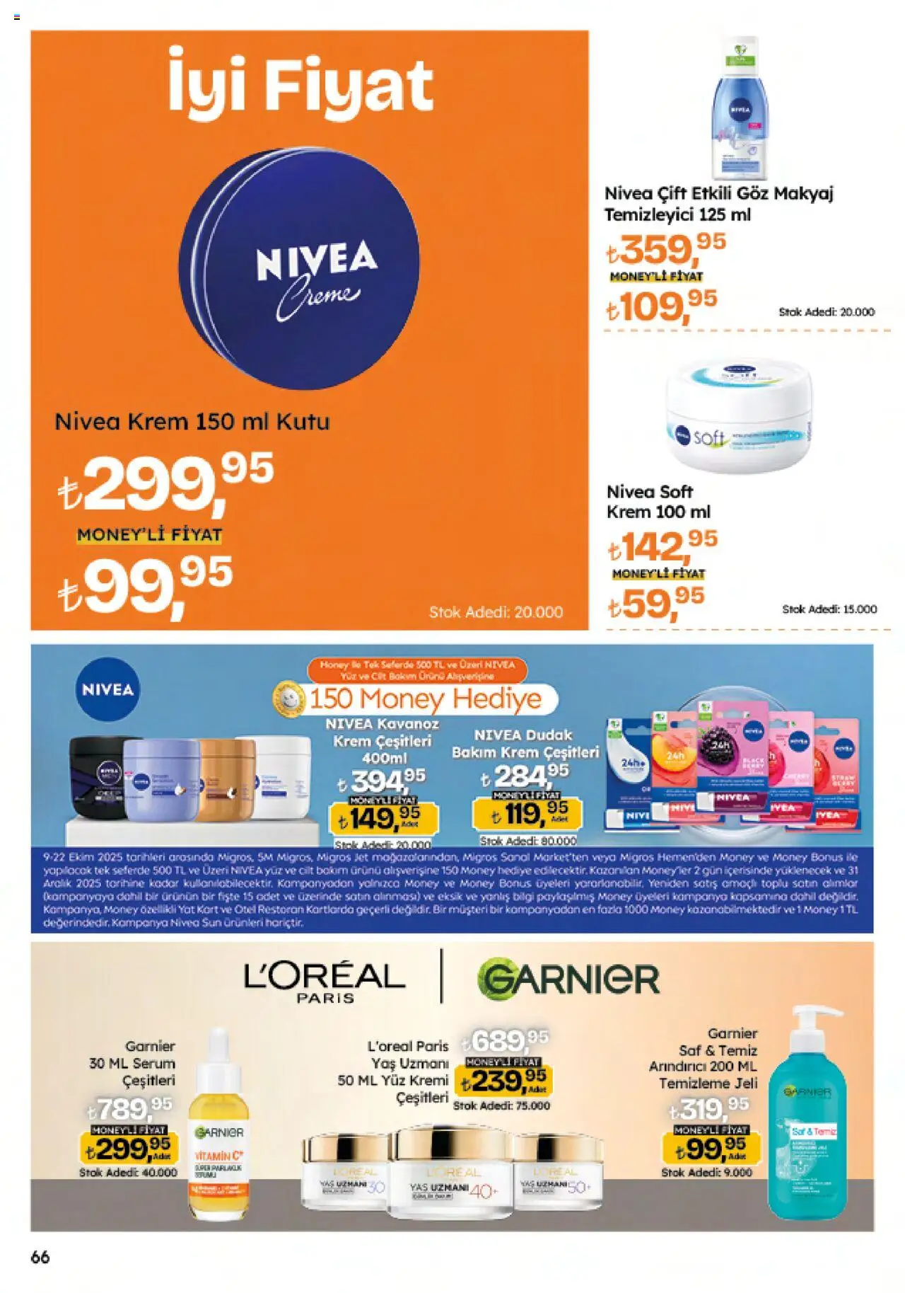Migros Katalog - 5M Migroskop Dijital - 09.10.2025 tarihinden itibaren geçerlidir | Sayfa: 66 | Ürünler: Kutu, Krem, Makyaj temizleyici, Makyaj