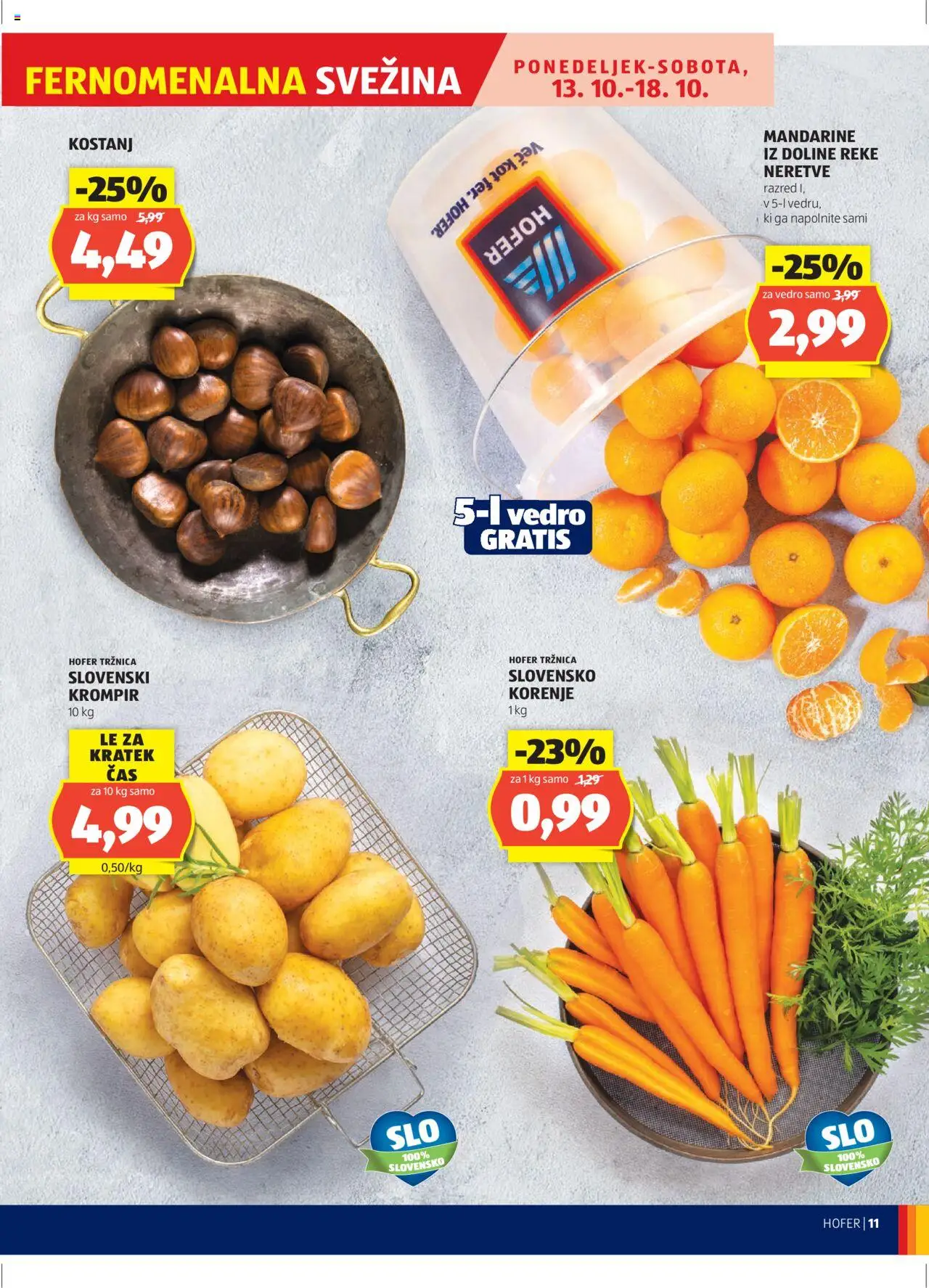 Hofer SI katalog | vrijedi od 09.10.2025 | Stranica: 11 | Proizvodi: Mandarine