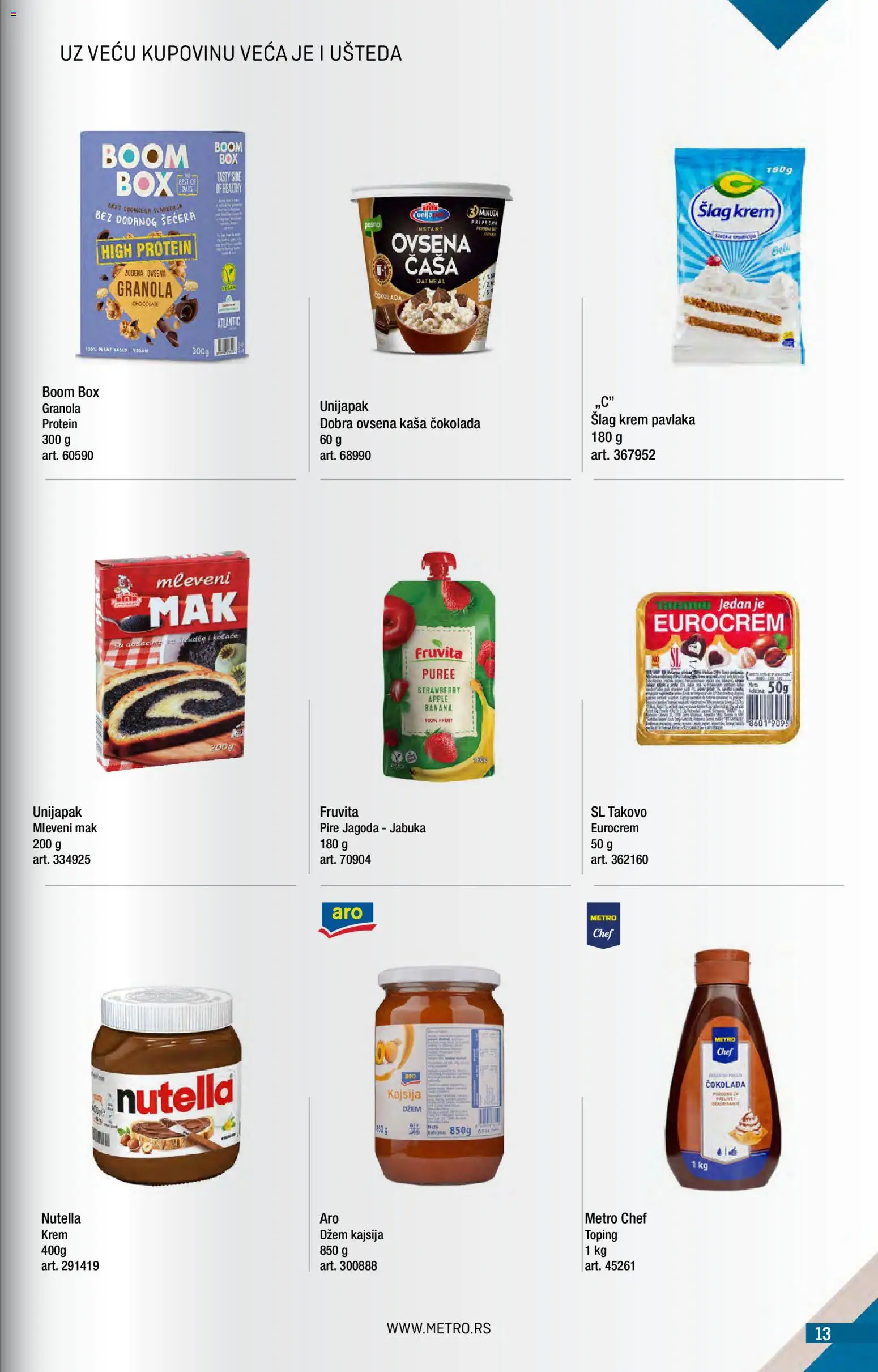 Metro katalog - važi od 01.05.2026 | Strana: 13 | Proizvode: Banana, Jagoda, Dzem, Fruvita