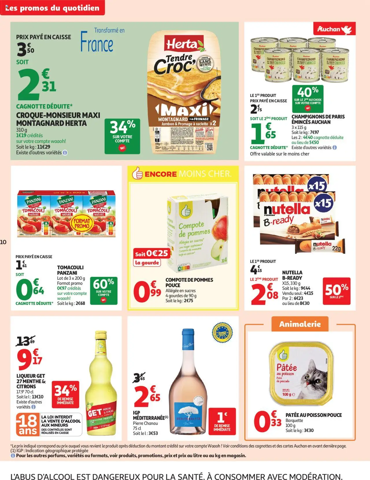  | Page: 10 | Produits: Fromage à raclette, Liqueur, Gourde, Poisson