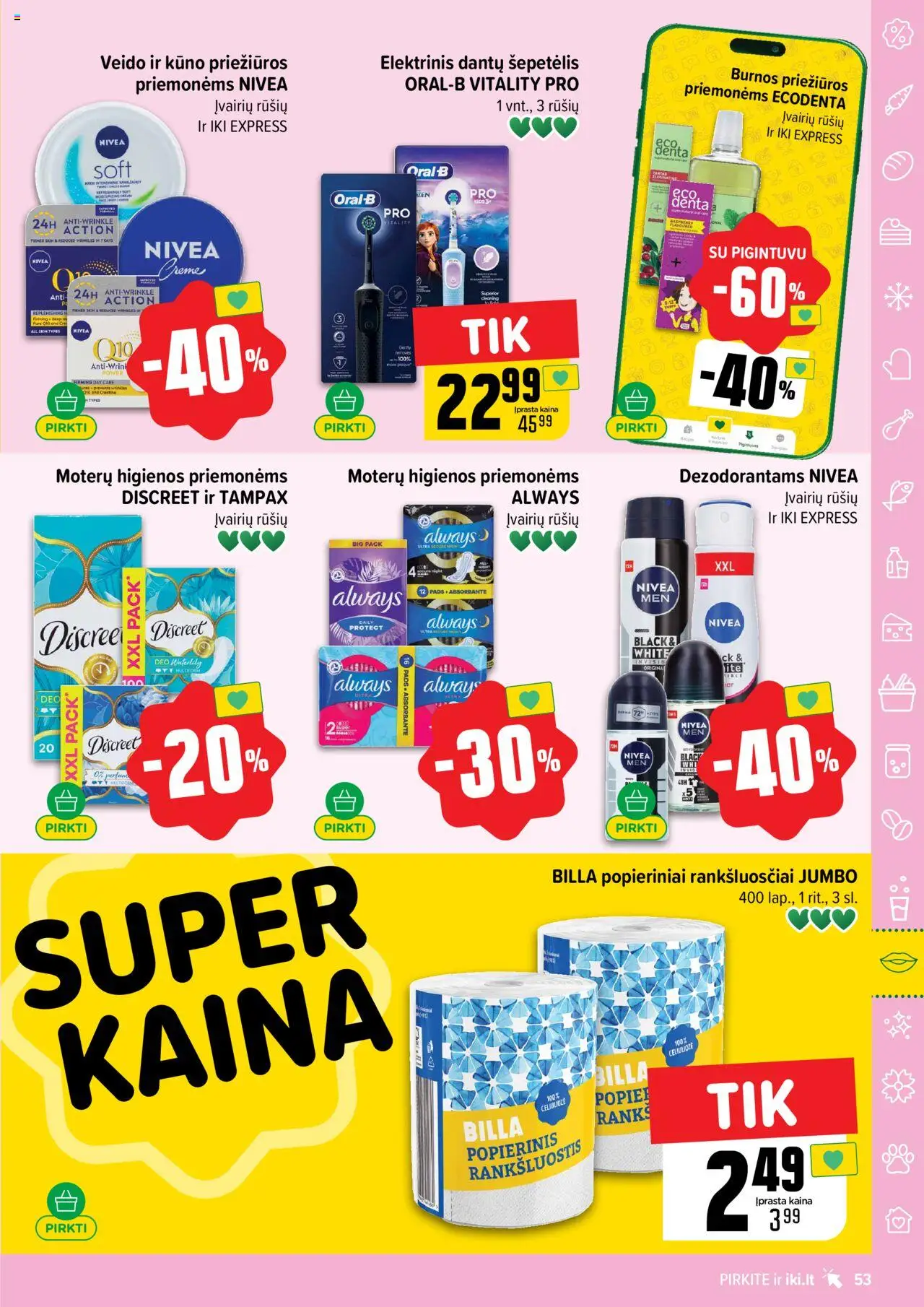 IKI akcijos nuo 08.09.2025 | Puslapis: 53 | Prekių: Rankšluostis, Šepetėlis