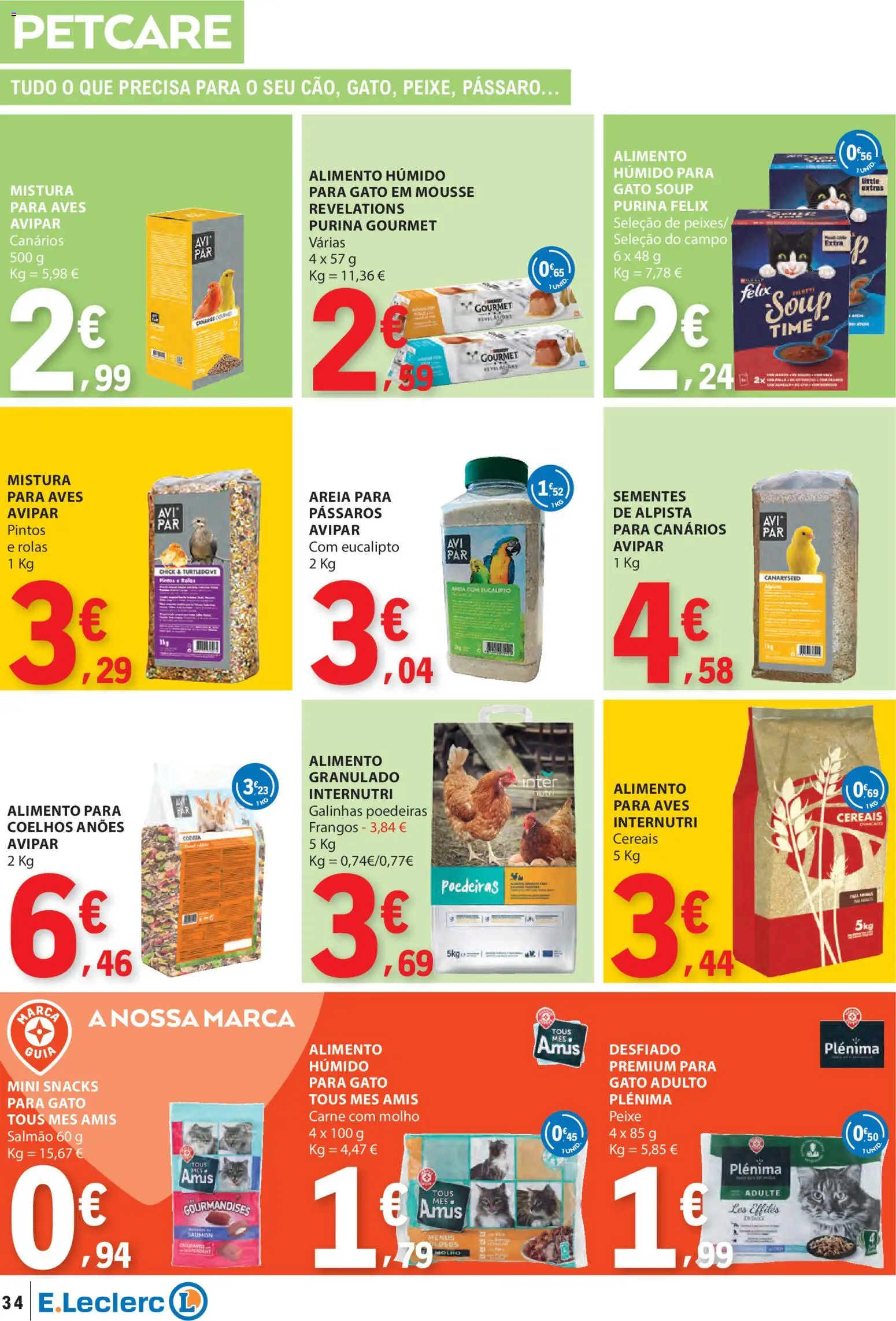 E.Leclerc folheto │ válido de 12.03.2026 | Página: 34 | Produtos: Areia, Salmão, Peixe, Cereais