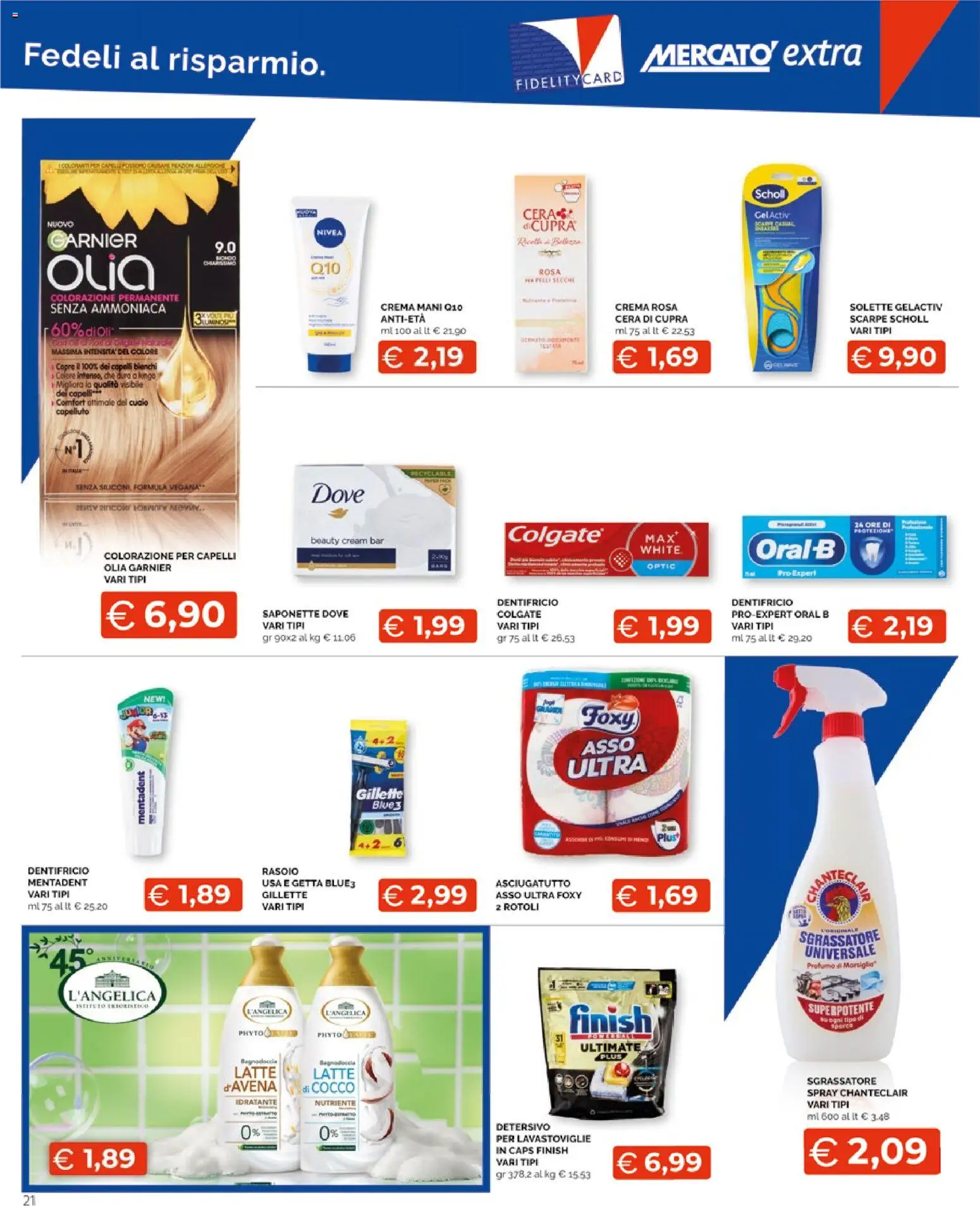 Volantino Mercatò del 23.04.2026 | Pagina: 21 | Prodotti: Crema, Rasoio, Dentifricio, Asciugatutto