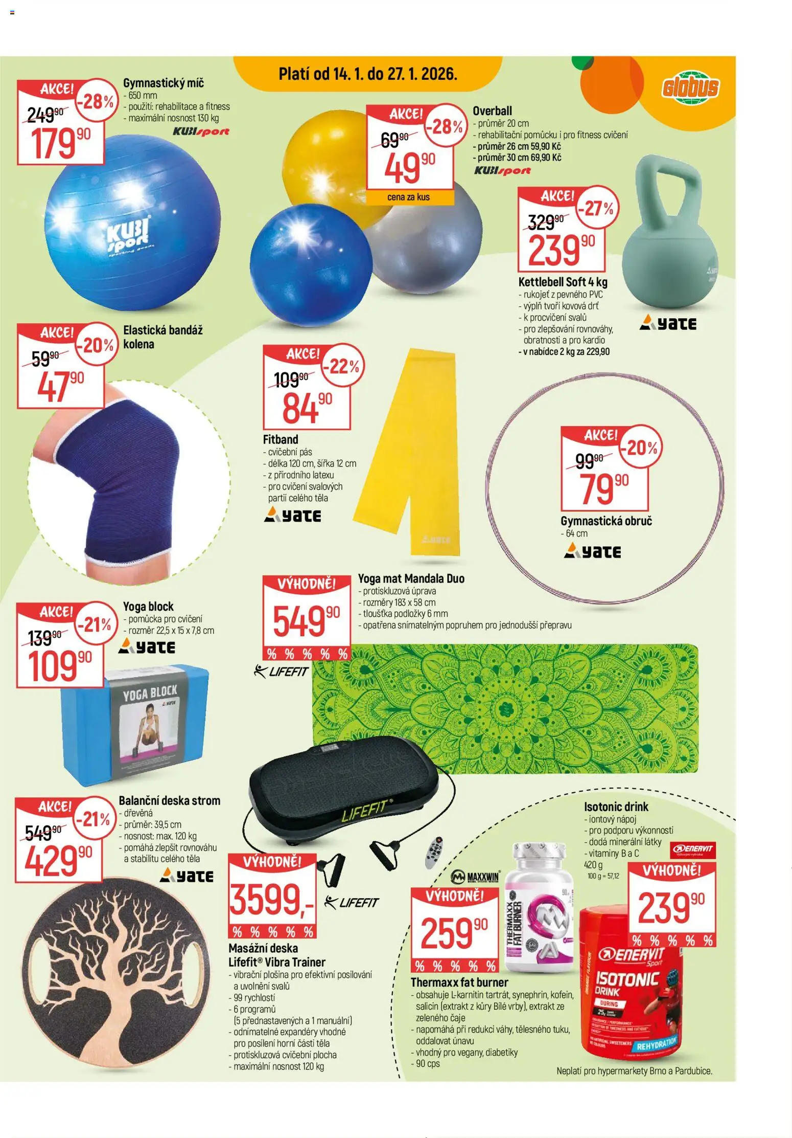Globus leták - Praha Černý Most od 14.01.2026 | Strana: 16 | Produkty: Globus, Vitamíny, Kettlebell, Čaje