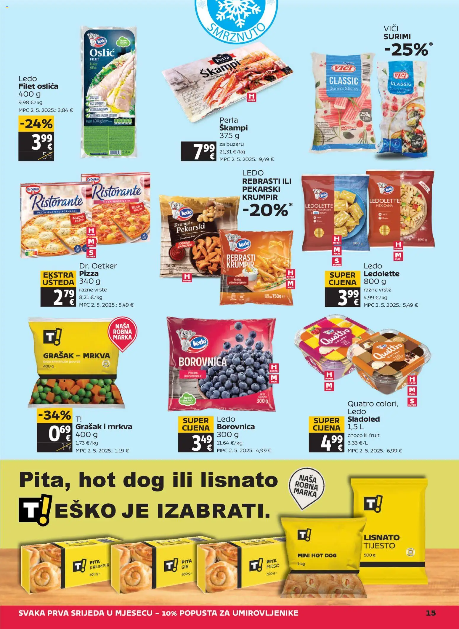 Tommy katalog | vrijedi od 30.04.2026 | Stranica: 15 | Proizvodi: Pita, Mrkva, Sladoled, Povrće