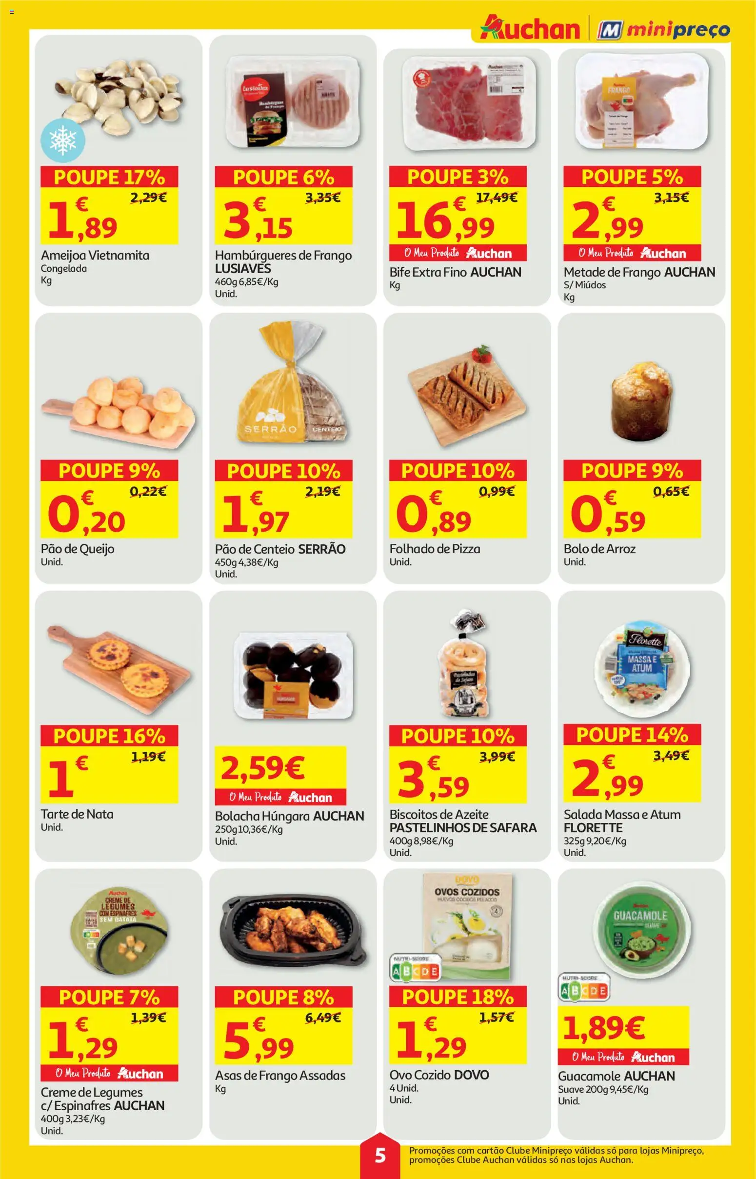 Auchan folheto │ válido de 08.01.2026 | Página: 5 | Produtos: Batata, Bolo, Ovos, Pão