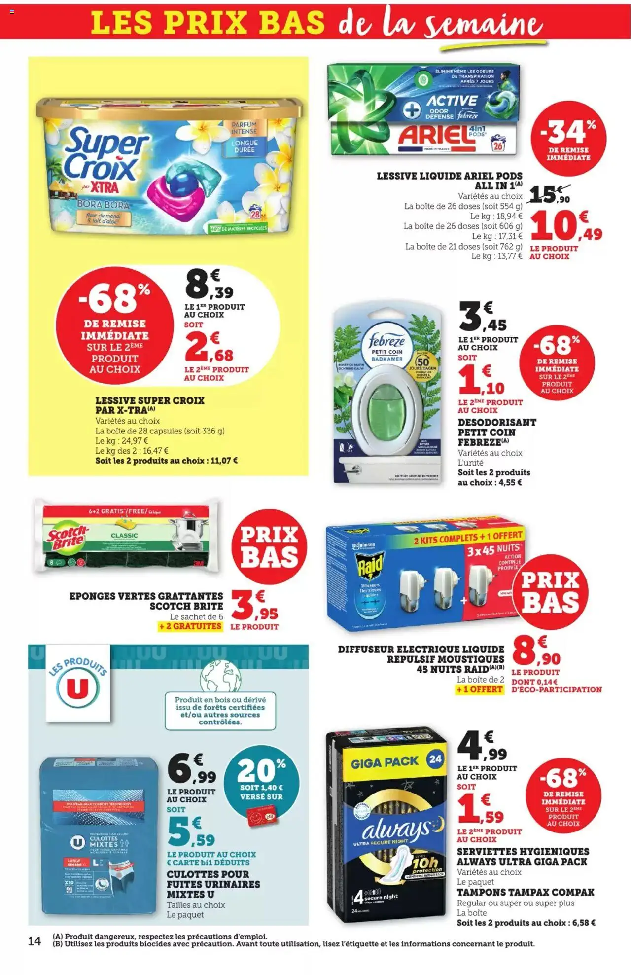  | Page: 14 | Produits: Ariel, Lessive Liquide Ariel, Tampons, Lessive